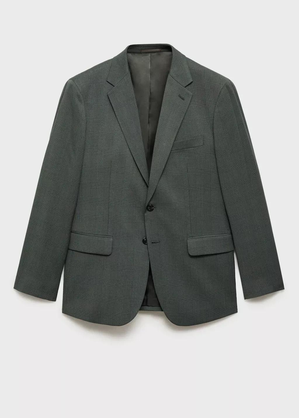 Green Plain Suit Blazer, , large image number 4
