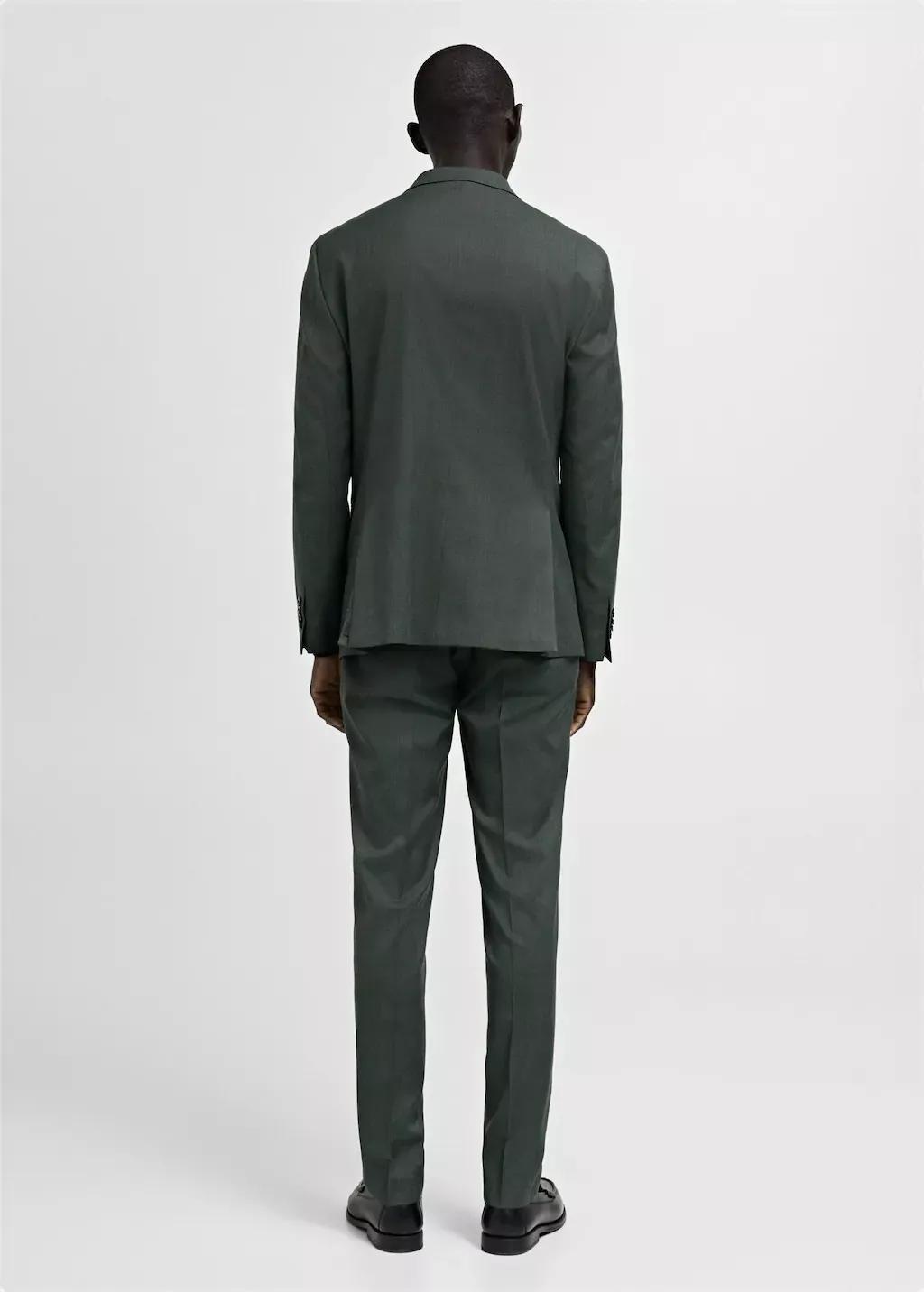 Green Plain Suit Blazer, , large image number 6