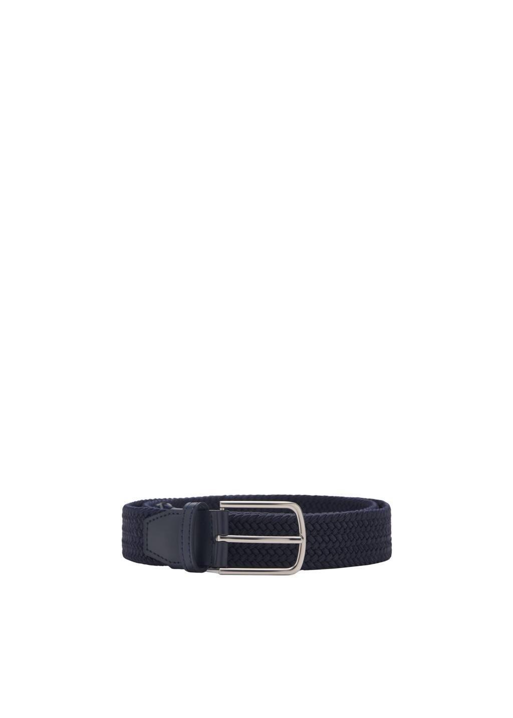 Navy Braided Elastic Belt, , large image number 2