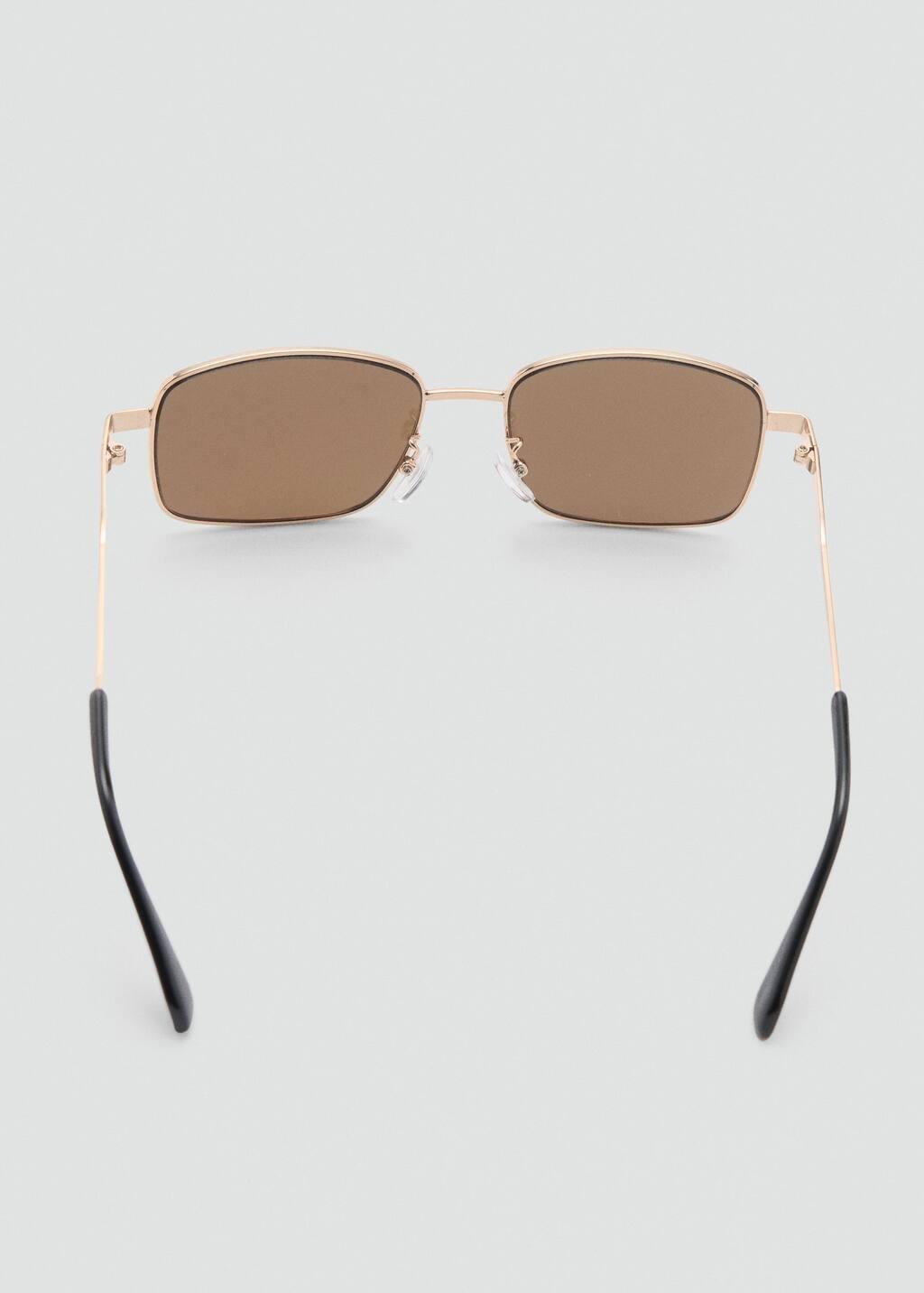 Gold Metallic Frame Sunglasses, Gold, large image number 1
