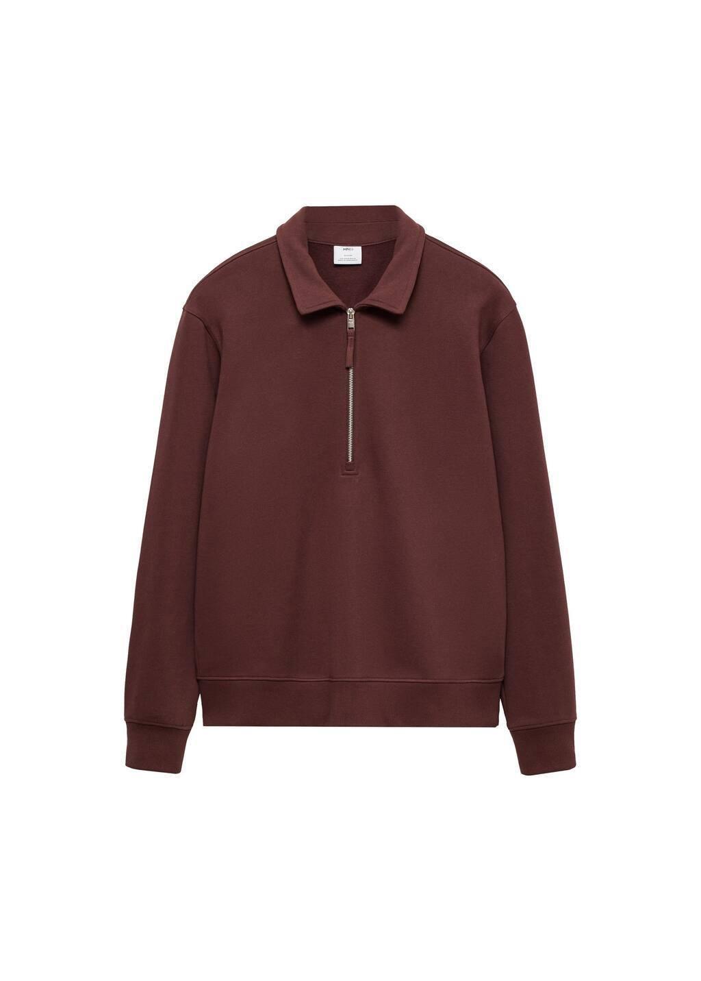 Red Regular-Fit Cotton Polo Sweatshirt, , large image number 2