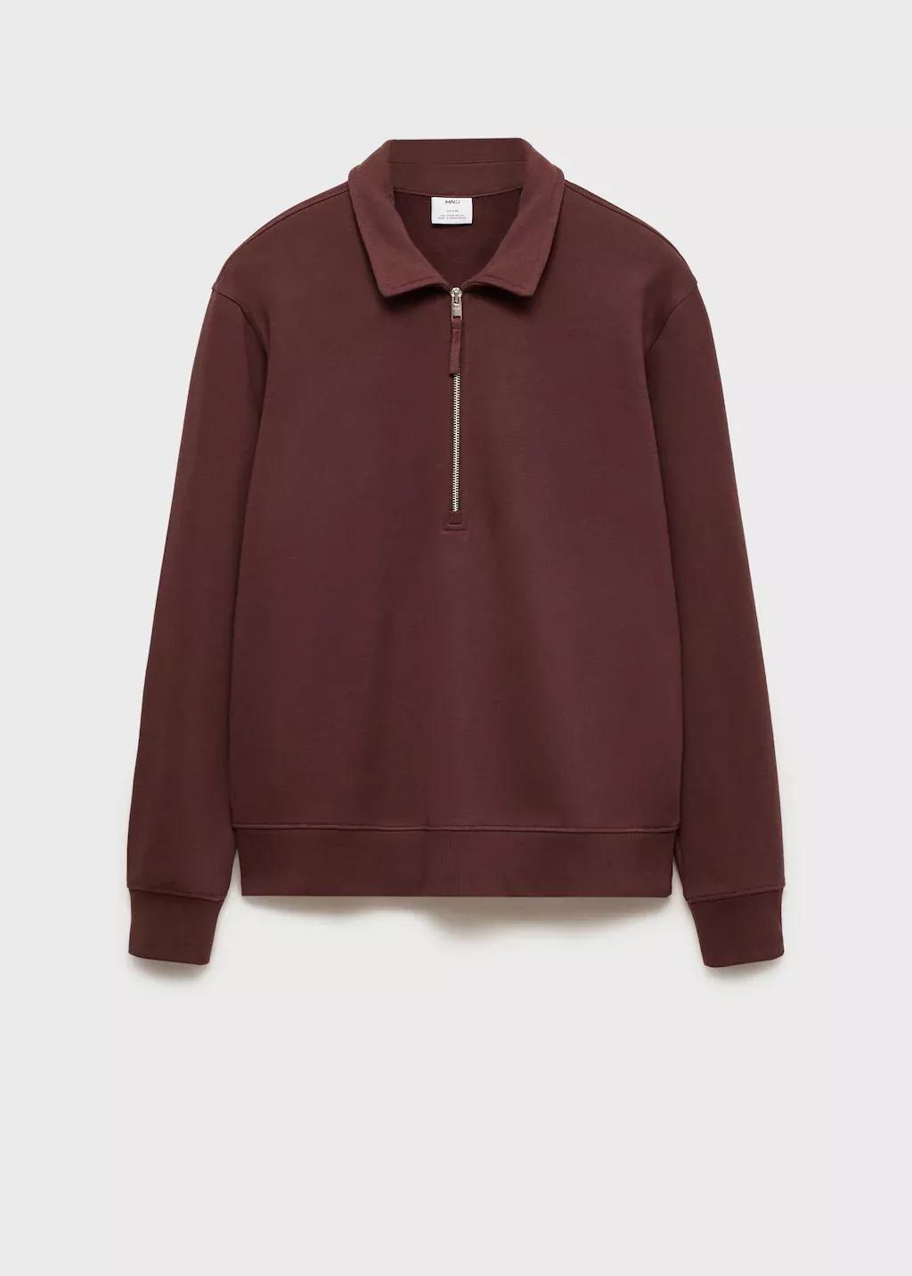 Red Regular-Fit Cotton Polo Sweatshirt, , large image number 4