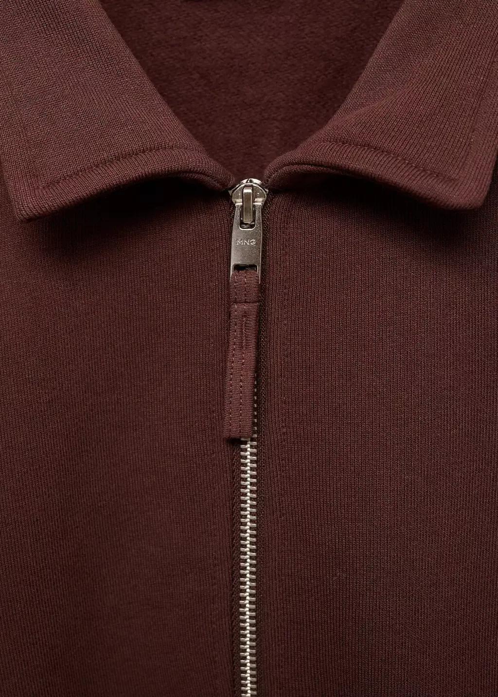 Red Regular-Fit Cotton Polo Sweatshirt, , large image number 5