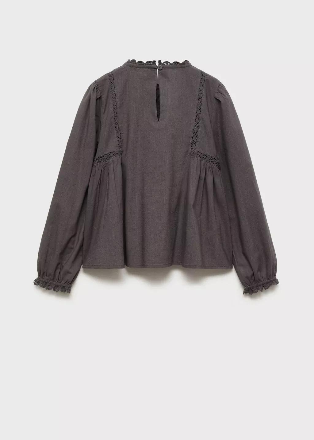 CHARCOAL Embroidered details blouse, Kids Girl, , large image number 3