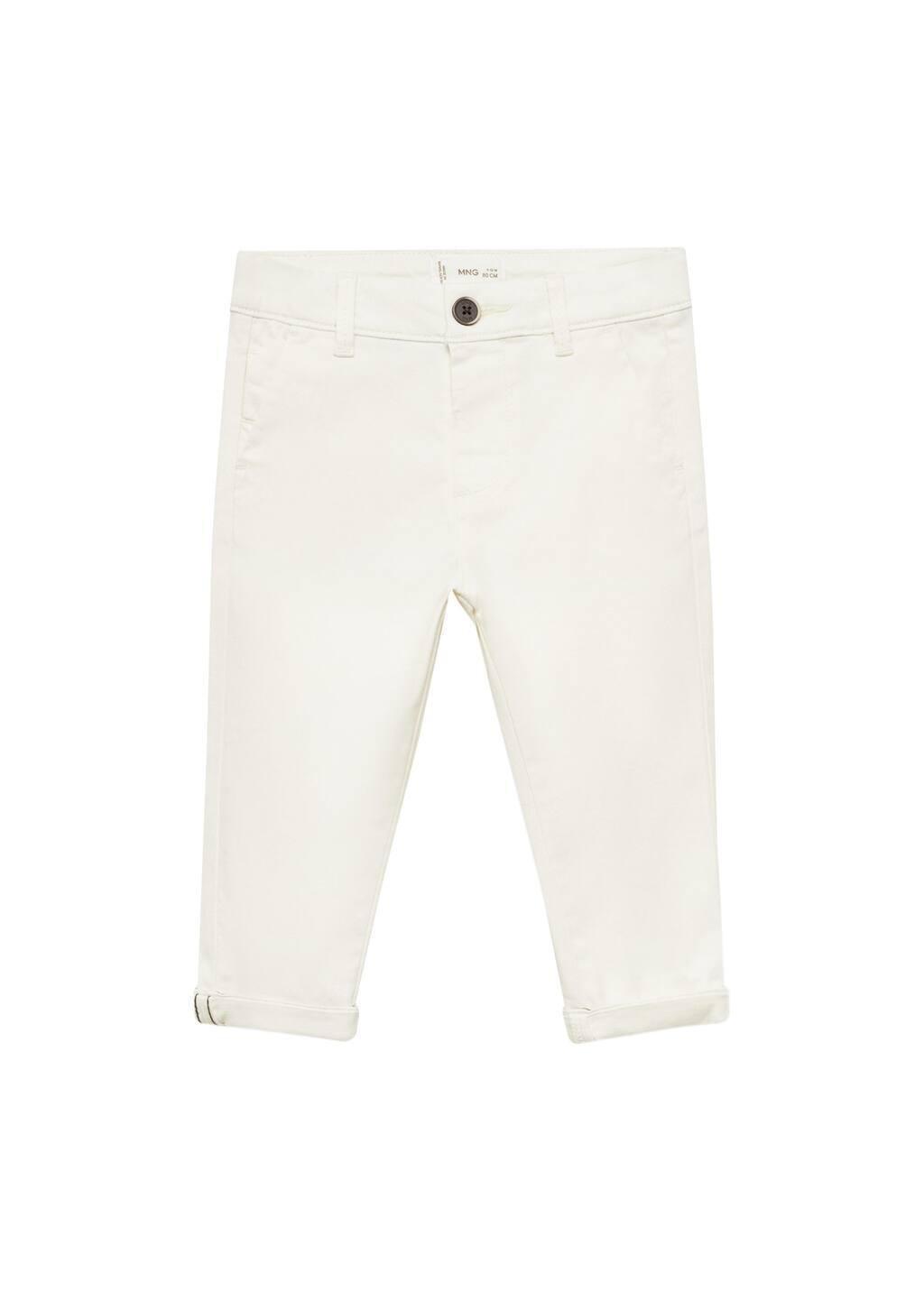 White Cotton Chinos, Baby Boy, , large image number 3