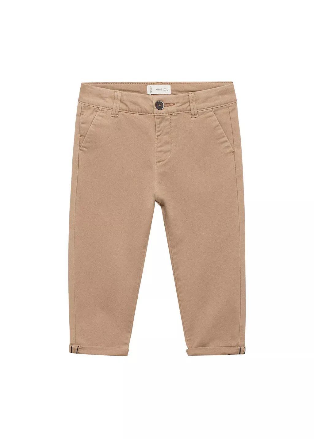 Beige Cotton Chinos, Baby Boy, , large image number 4