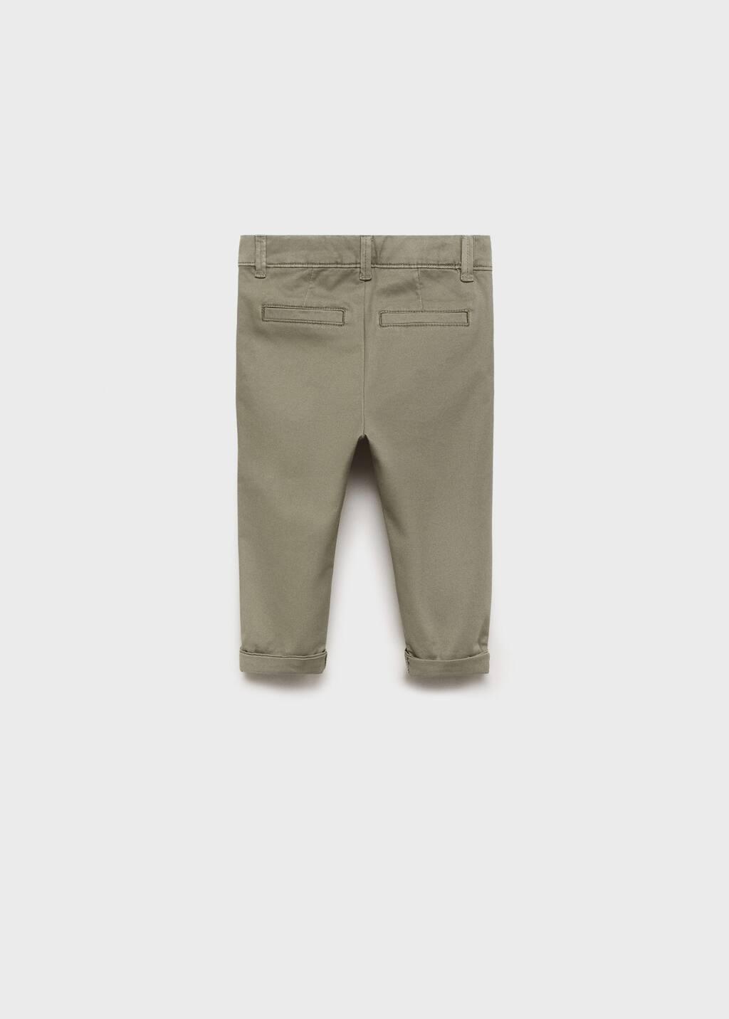 Khaki Cotton Chinos, Baby Boy, , large image number 2