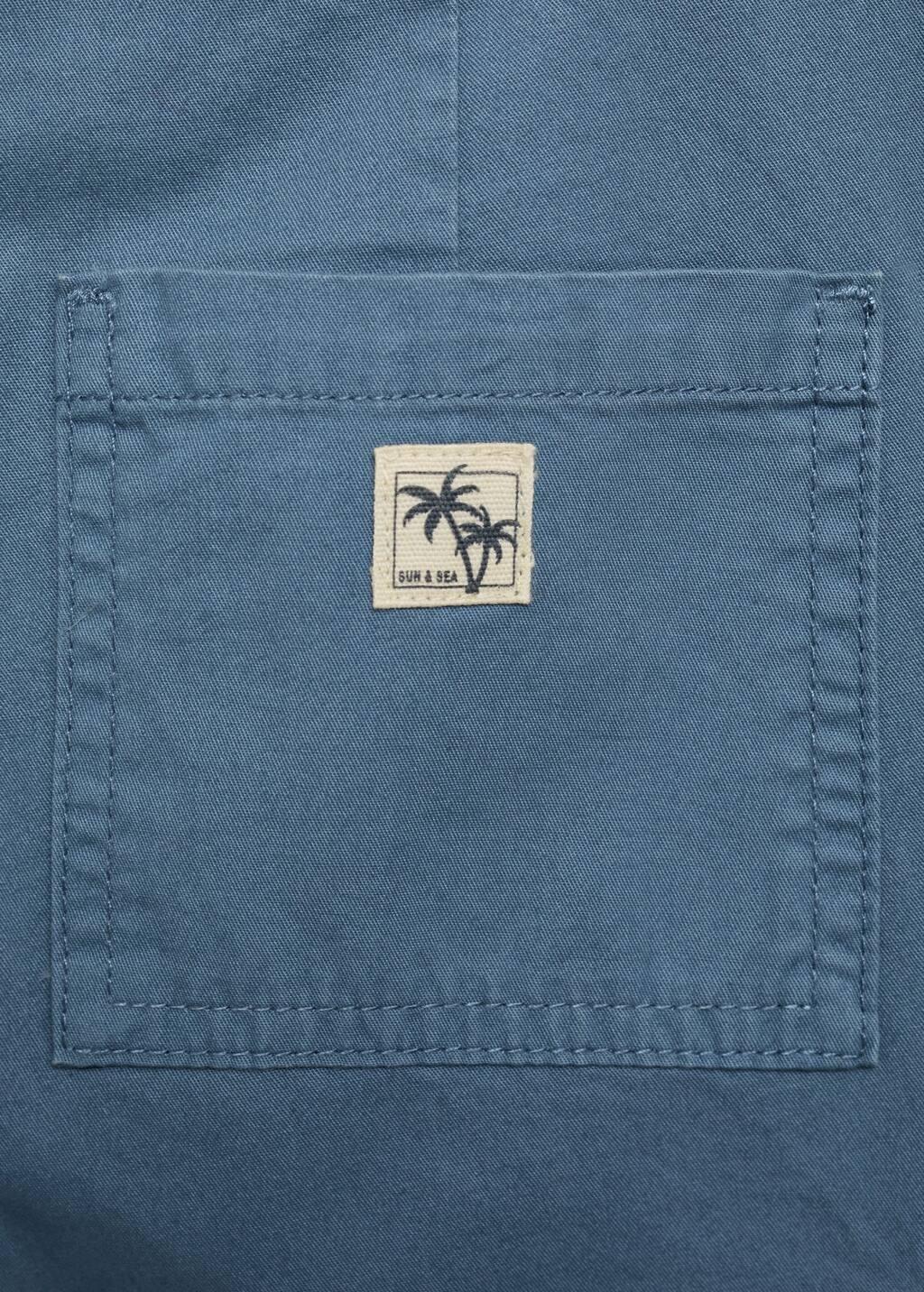 Blue Cargo Bermuda Shorts, Kids Boy, , large image number 2