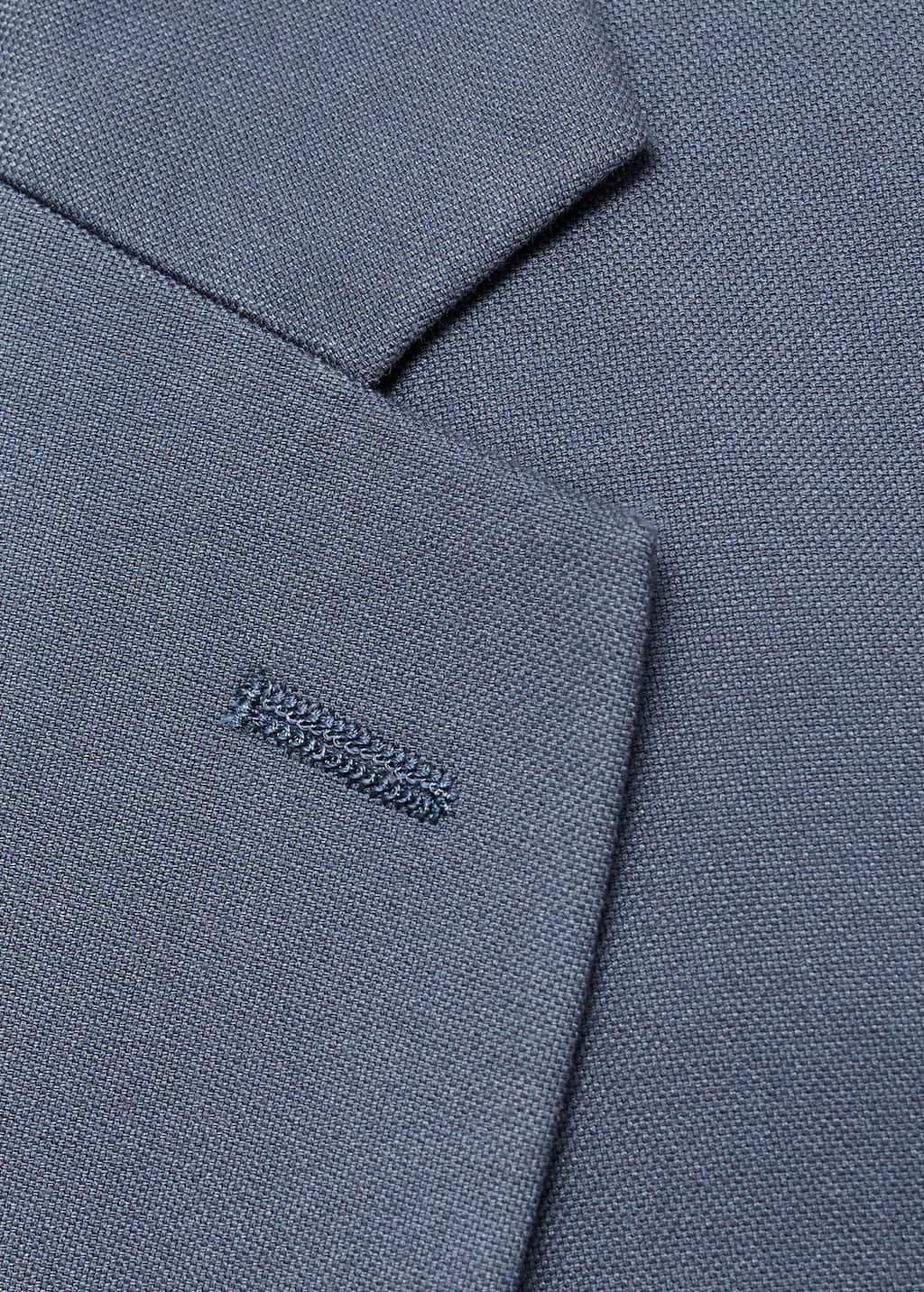 Blue Lt-Pastel Slim Fit Suit Blazer, , large image number 5