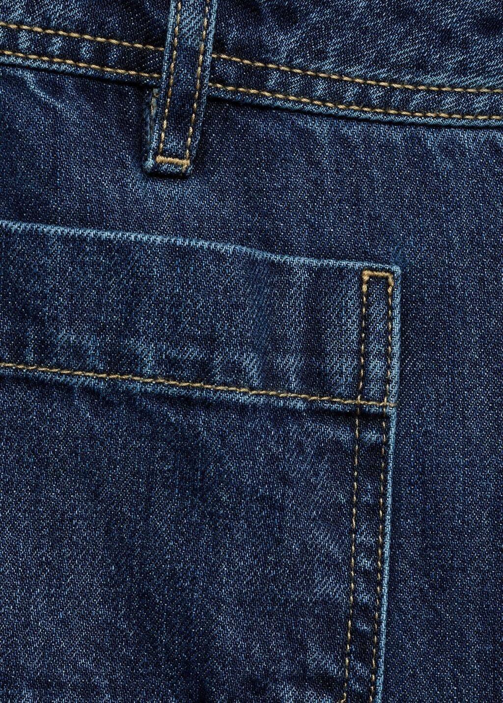 Blue Wideleg Jeans With Pockets, , large image number 6
