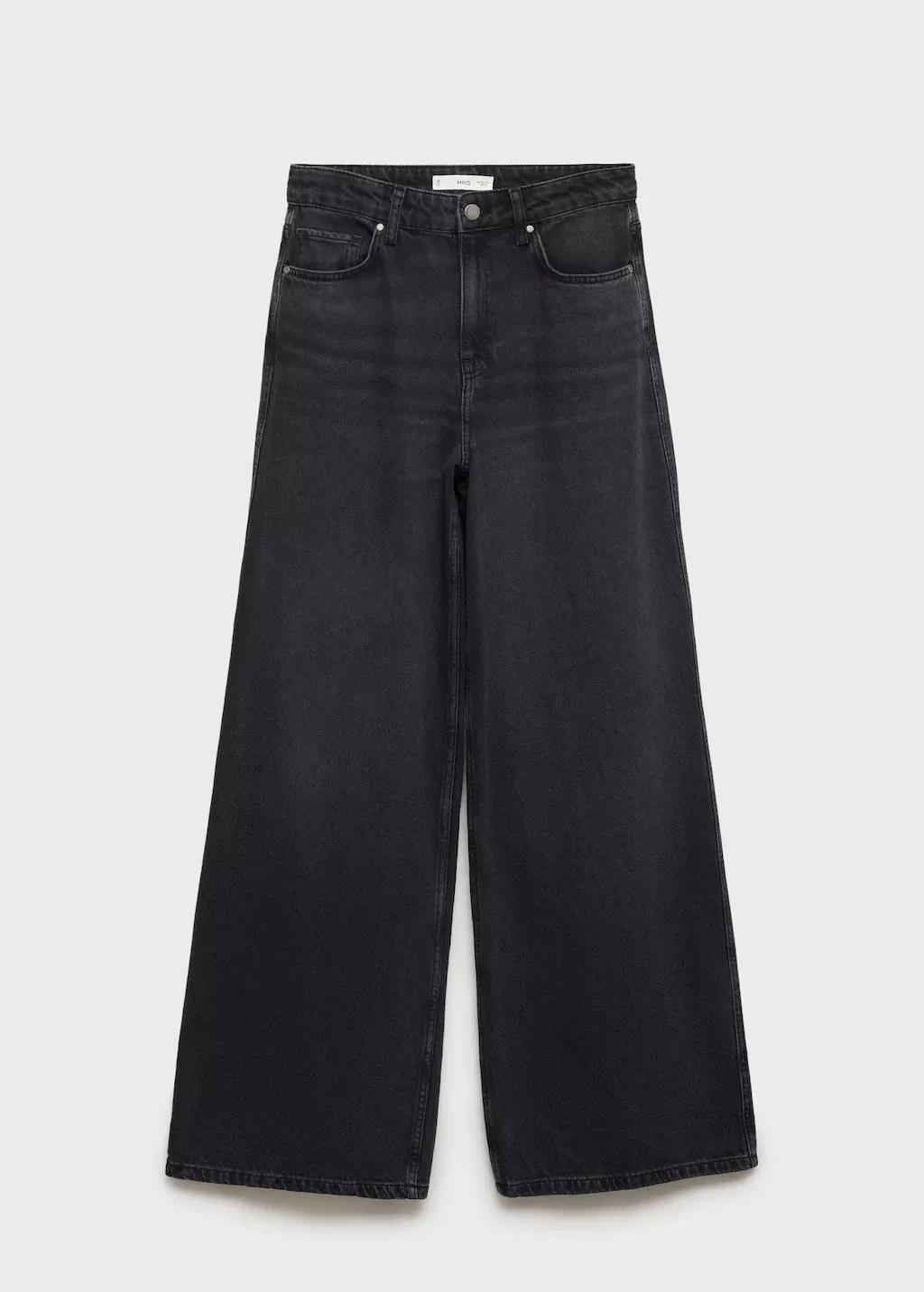 Grey High-Rise Wideleg Jeans, , large image number 0