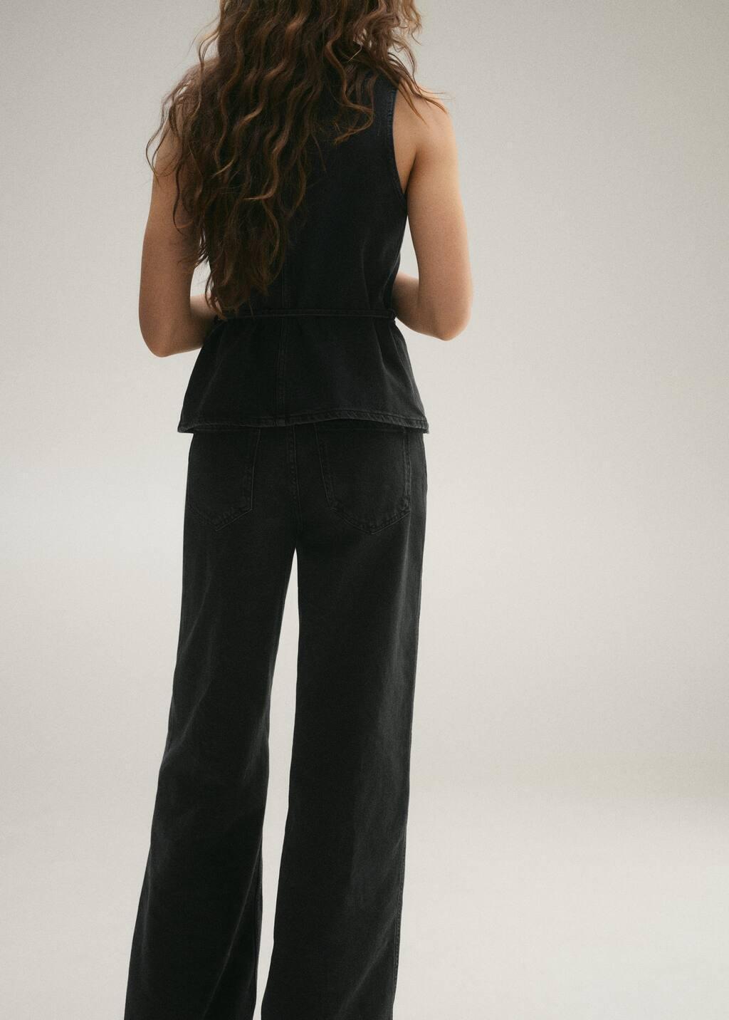 Grey High-Rise Wideleg Jeans, , large image number 5