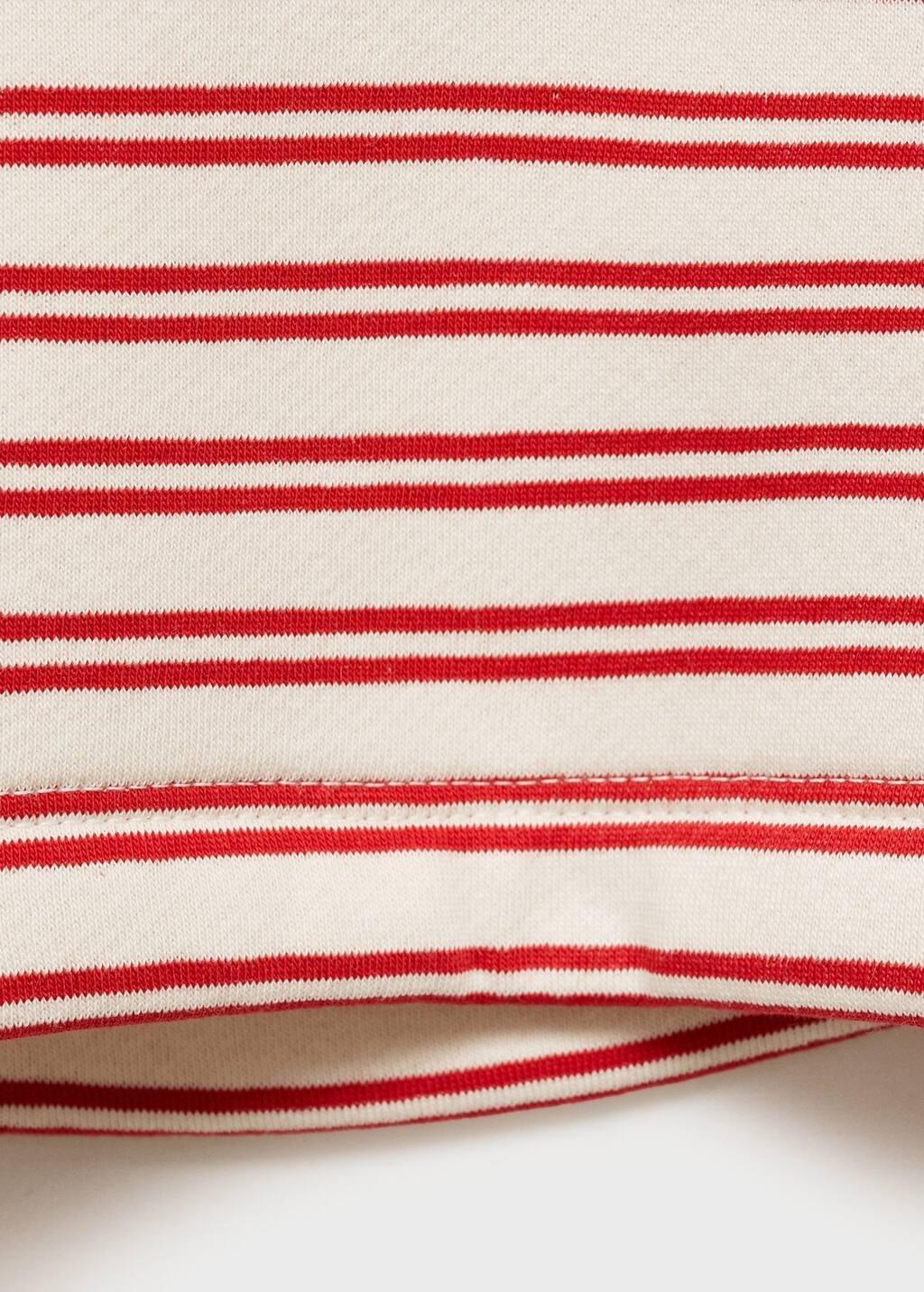 Red Striped Hooded Sweatshirt, Kids Girl, , large image number 1