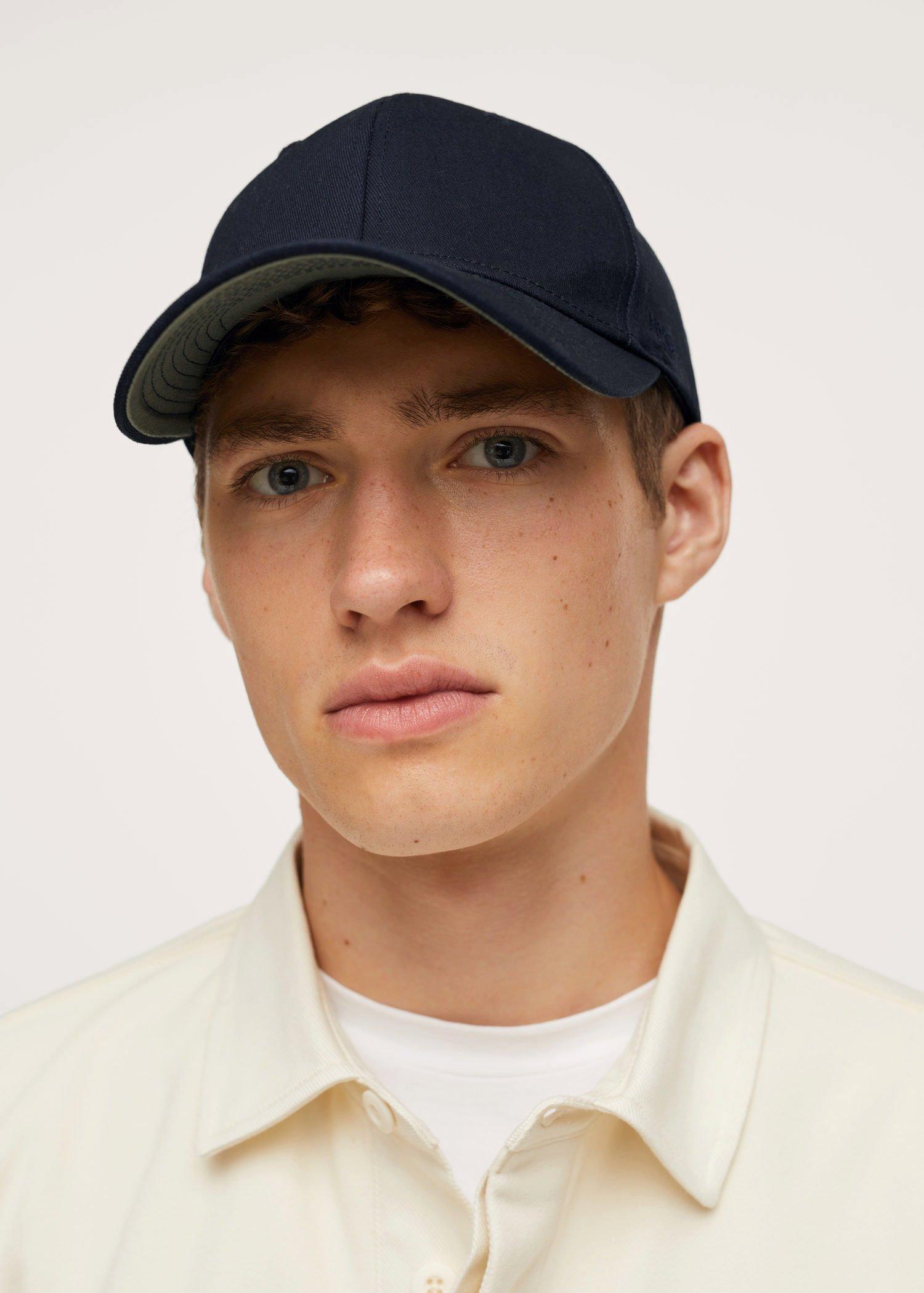 Navy Cotton Baseball Cap, Men, , large image number 0