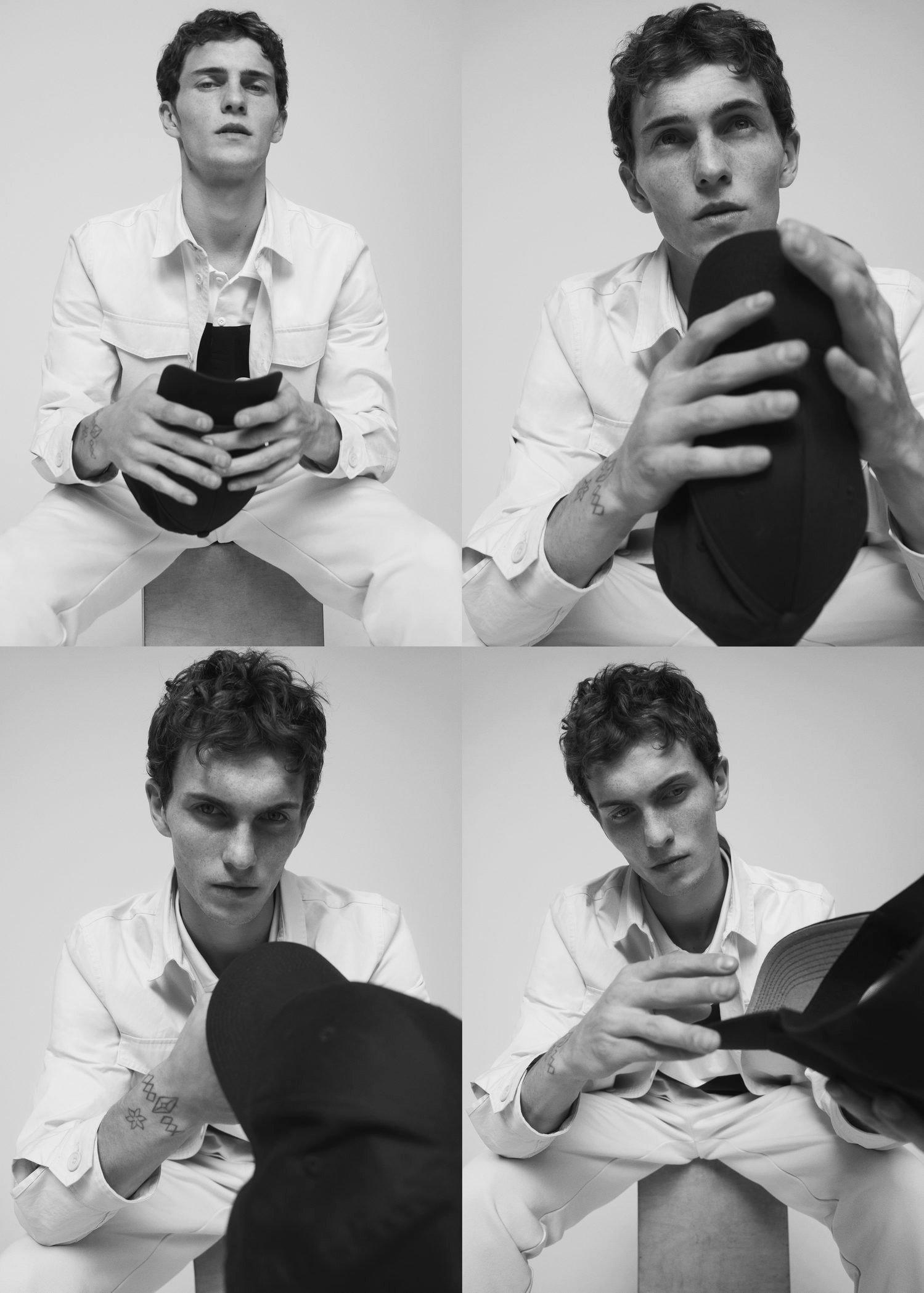 Navy Cotton Baseball Cap, Men, , large image number 4