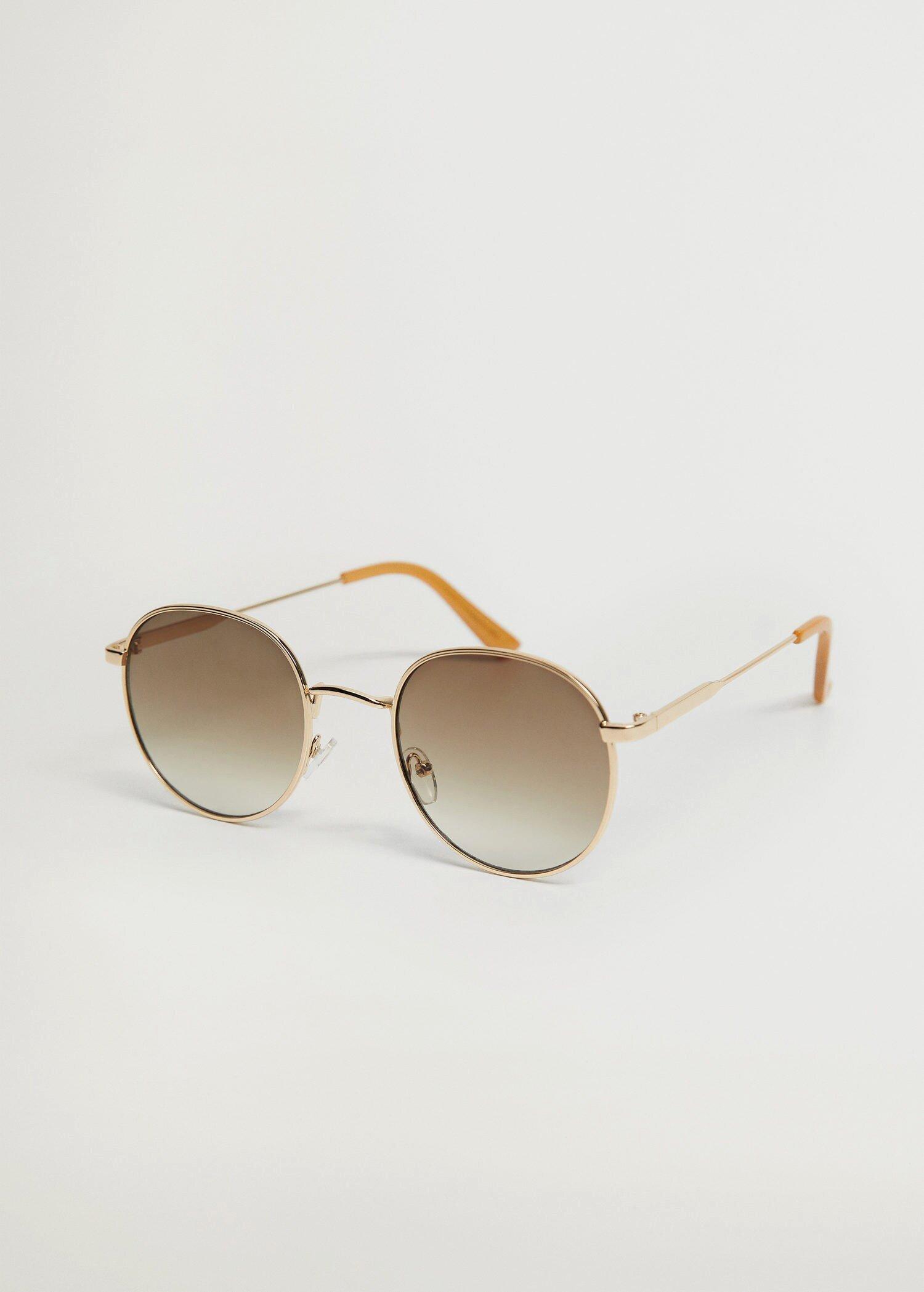 Gold Rounded Sunglasses, Women, , large image number 2