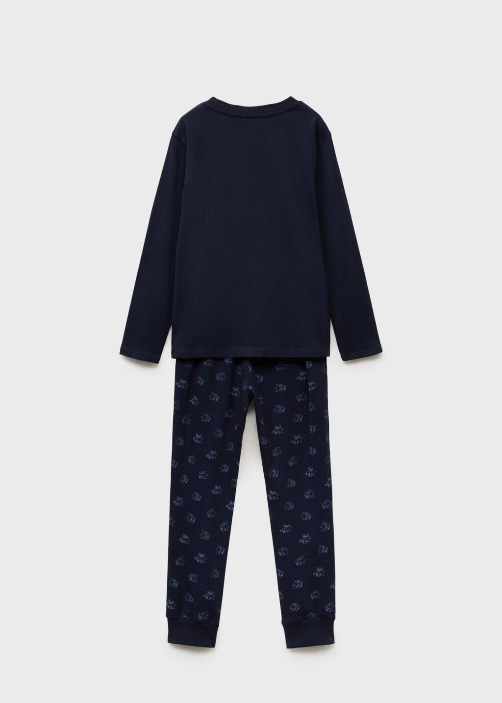 Navy Sonic Long Pyjamas, Kids Boy, , large image number 1
