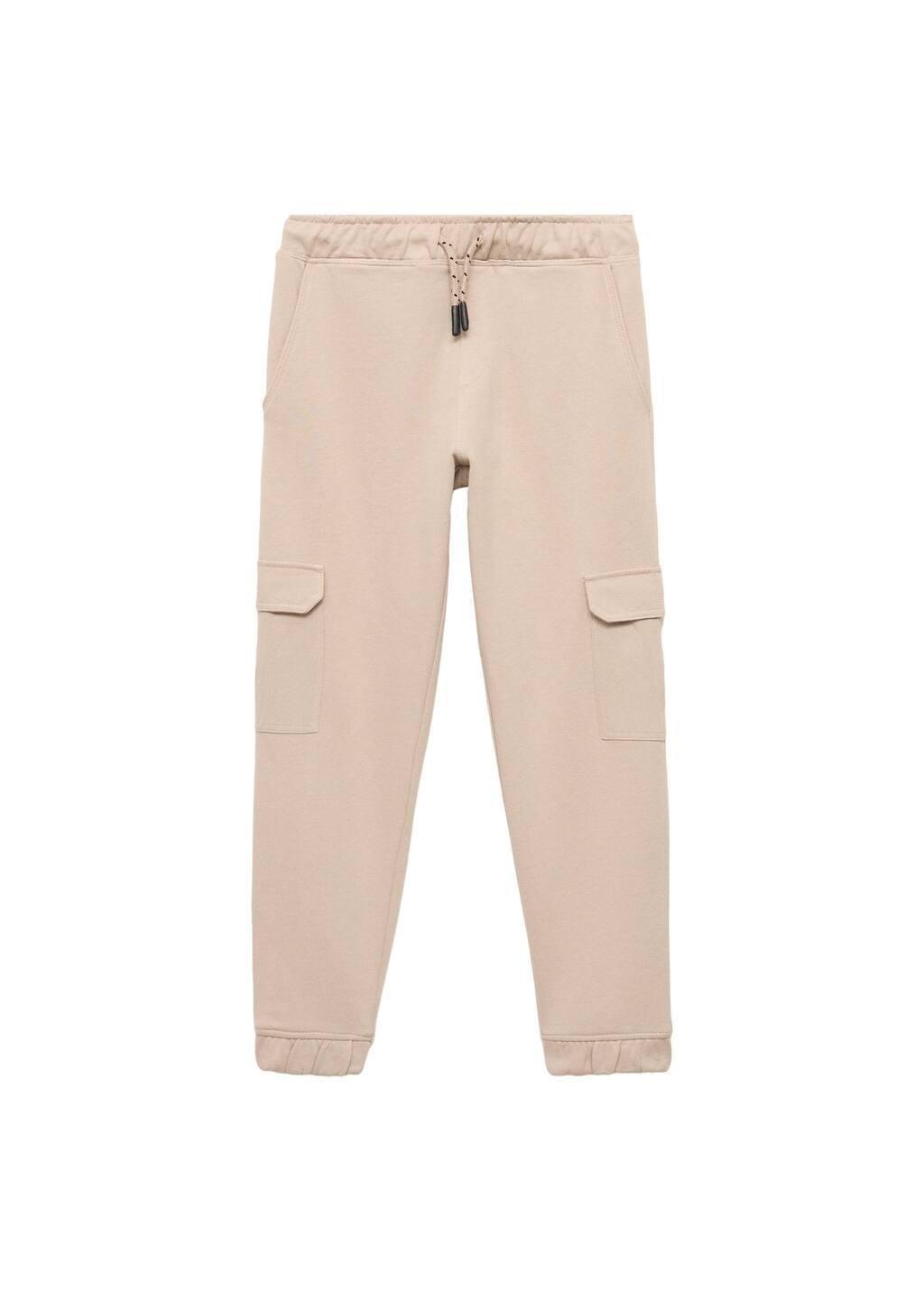 Brown Lt Pastel Cargo Jogger Trousers, Kids Boy, , large image number 3
