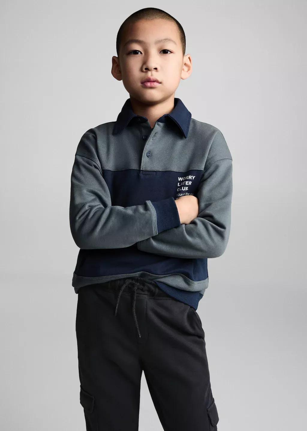 Grey Cargo Jogger Trousers, Kids Boy, Charcoal, large image number 1