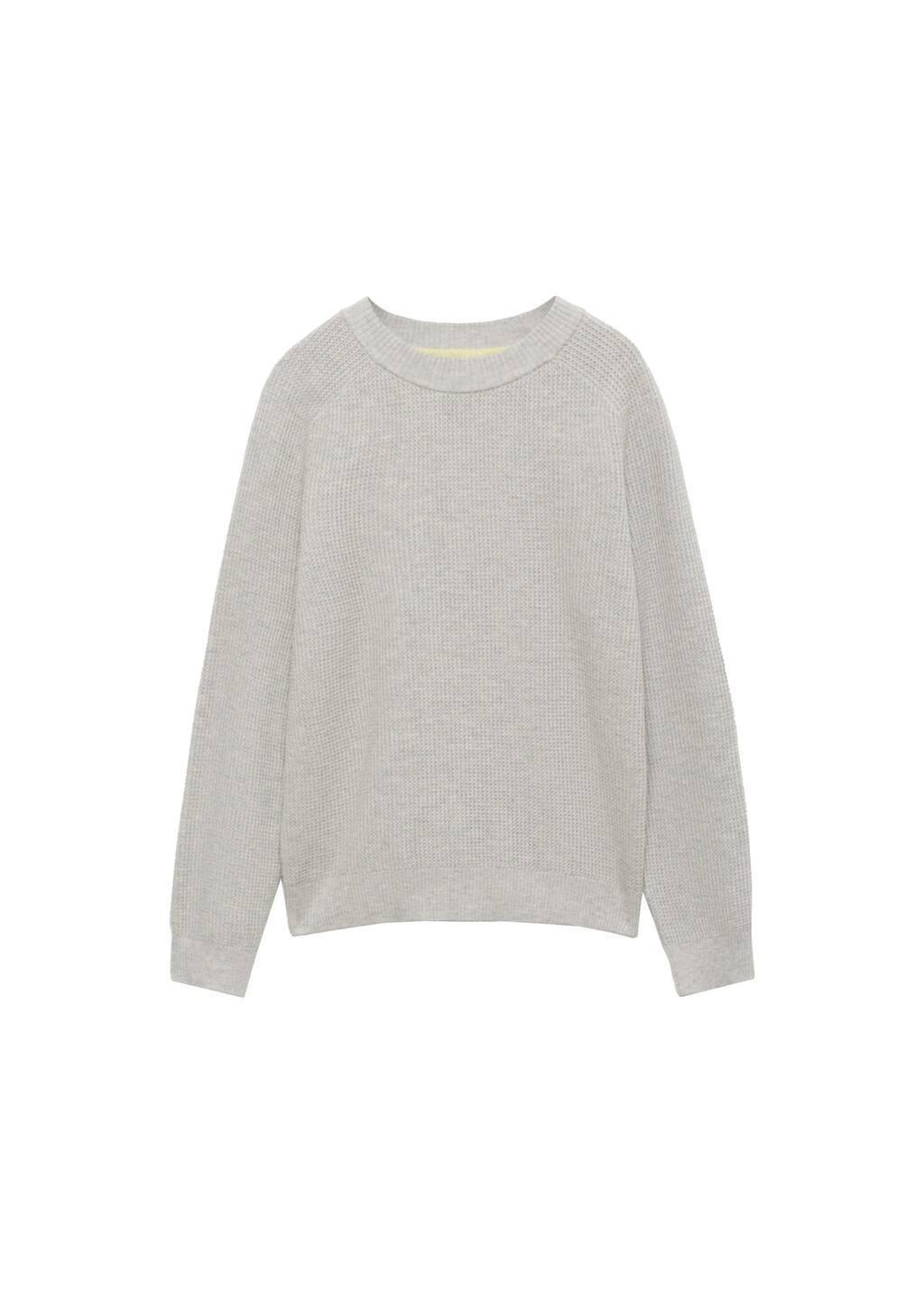 Grey Knitted Cotton Sweater, Kids Boy, , large image number 4