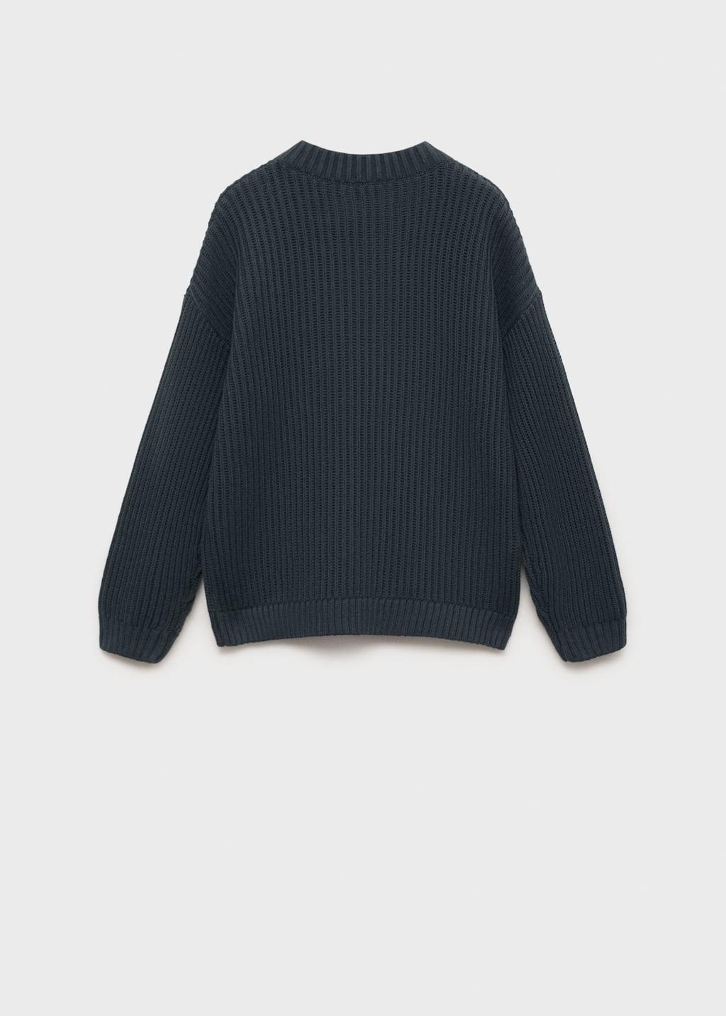 Blue Message Knitted Sweater, , large image number 5