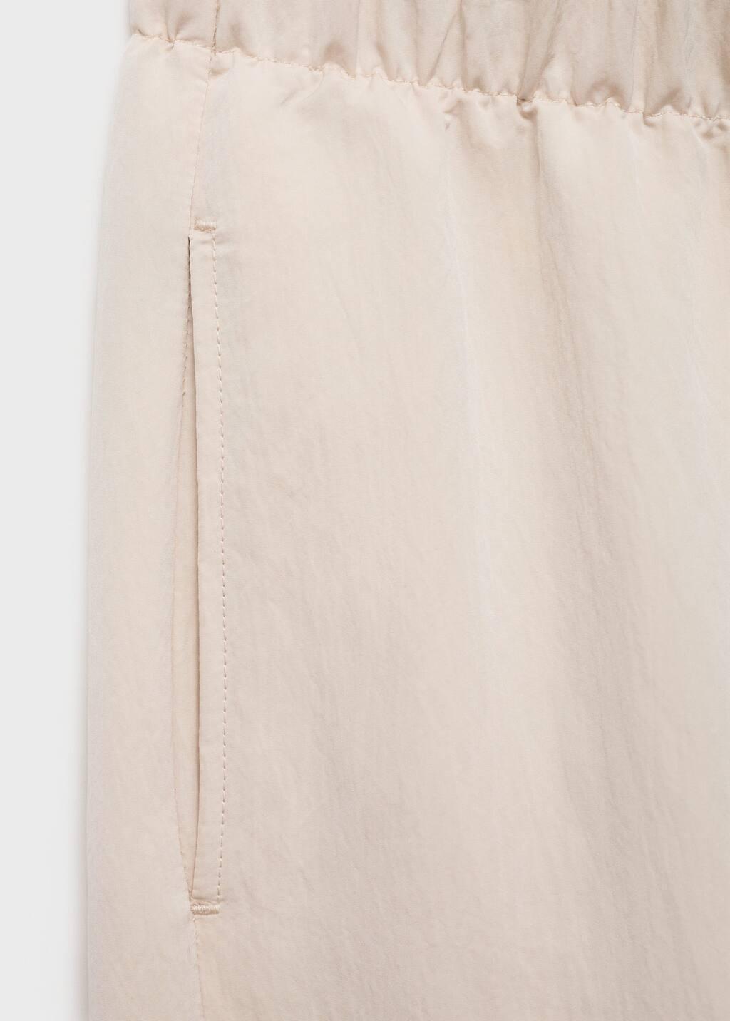 Beige Pleated Jogger Trousers, , large image number 5