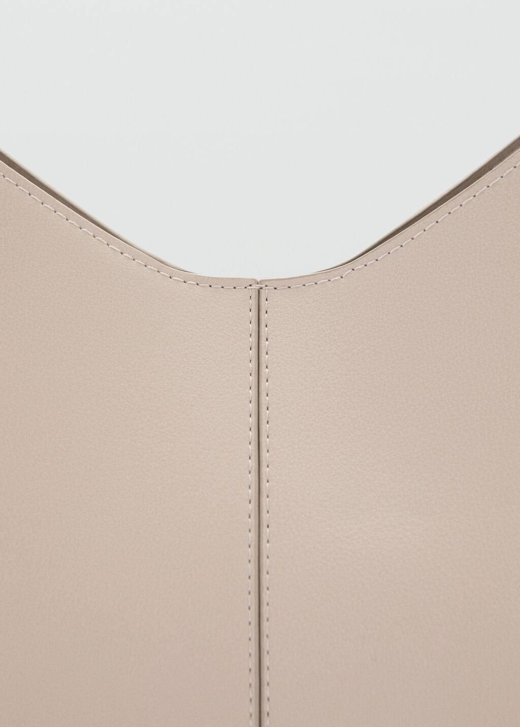 LT PASTEL GREY Shopper bag with metallic detail, Light Pastel Grey, large image number 2