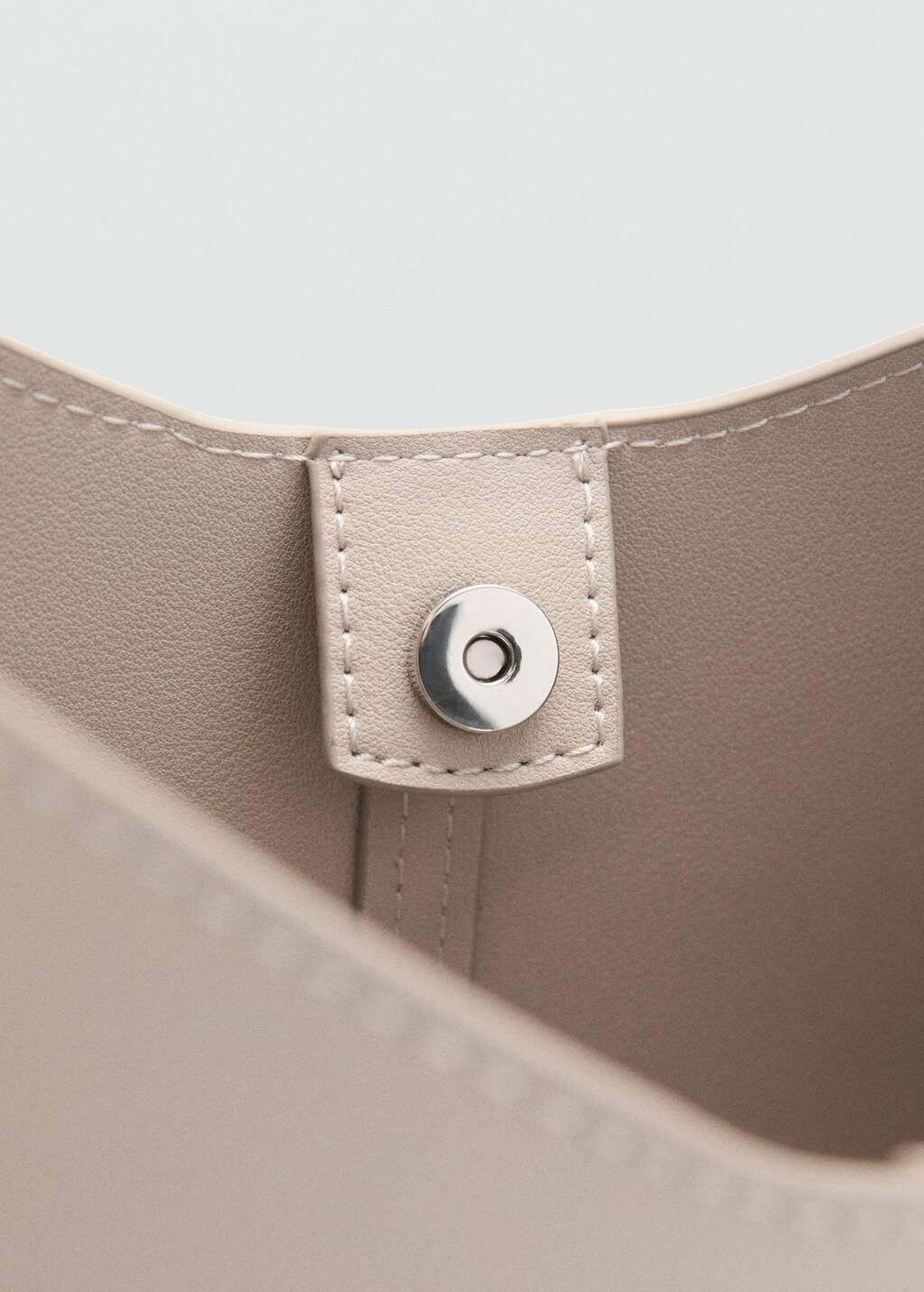 LT PASTEL GREY Shopper bag with metallic detail, Light Pastel Grey, large image number 5