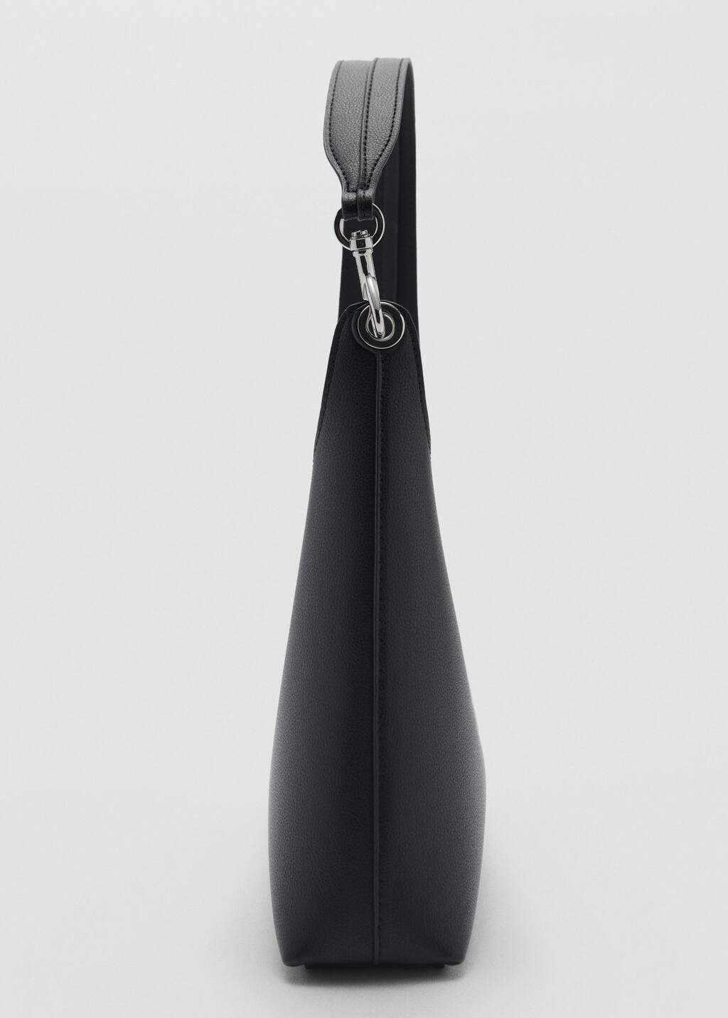 BLACK Shopper bag with metallic detail, Black, large image number 1