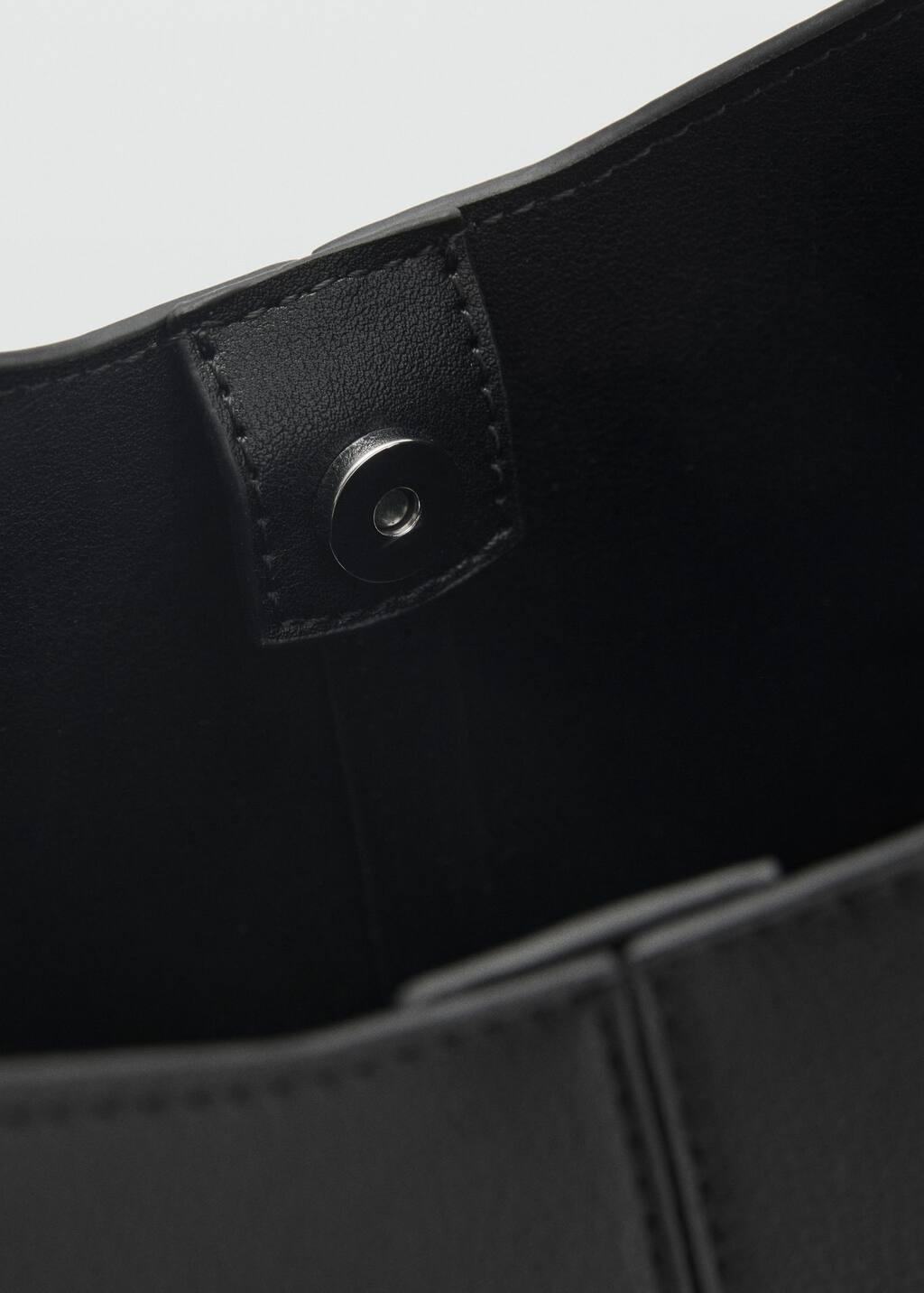 BLACK Shopper bag with metallic detail, Black, large image number 2