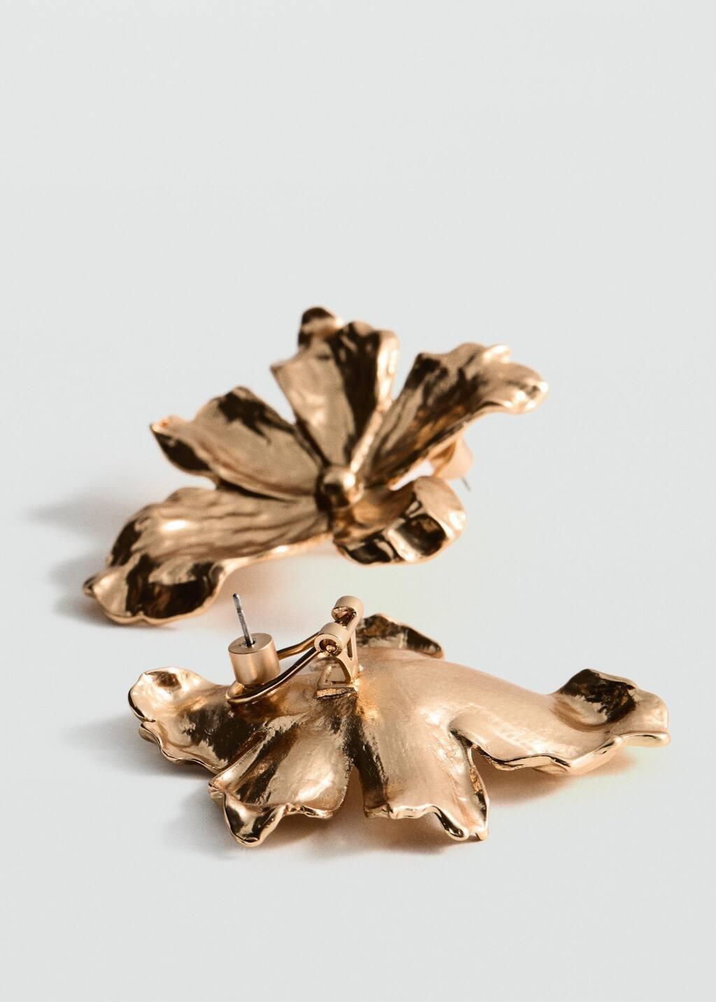 Gold Floral Earrings, 0201_OR, large image number 0