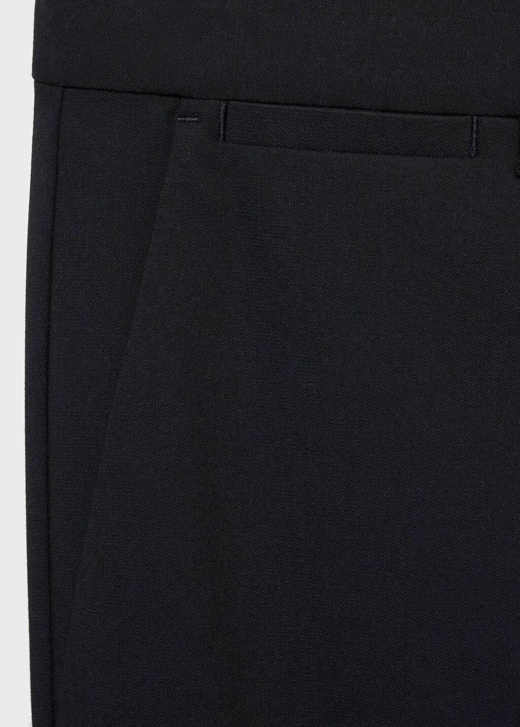 Navy Stretch Fabric Slim-Fit Trousers, , large image number 6