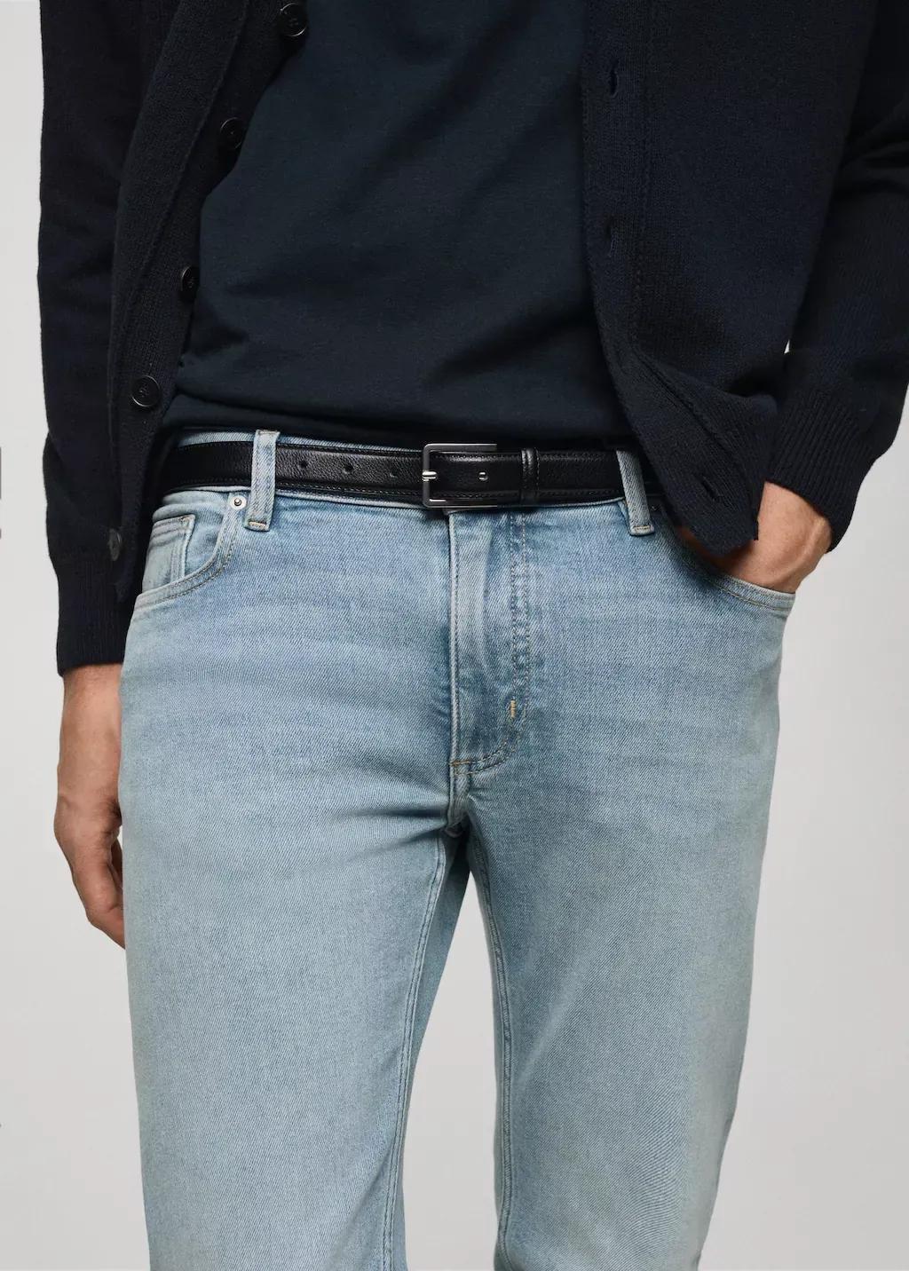 Blue Jan Slim-Fit Jeans With Frayed Effect, , large image number 1
