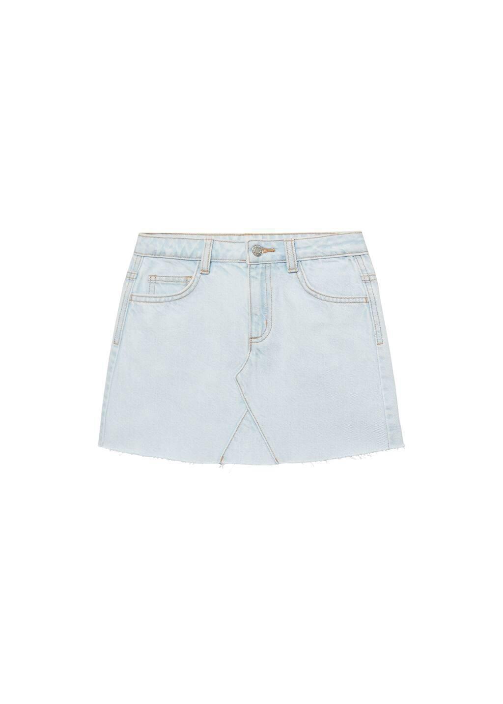 Blue Denim Mini-Skirt, Kids Girl, , large image number 2