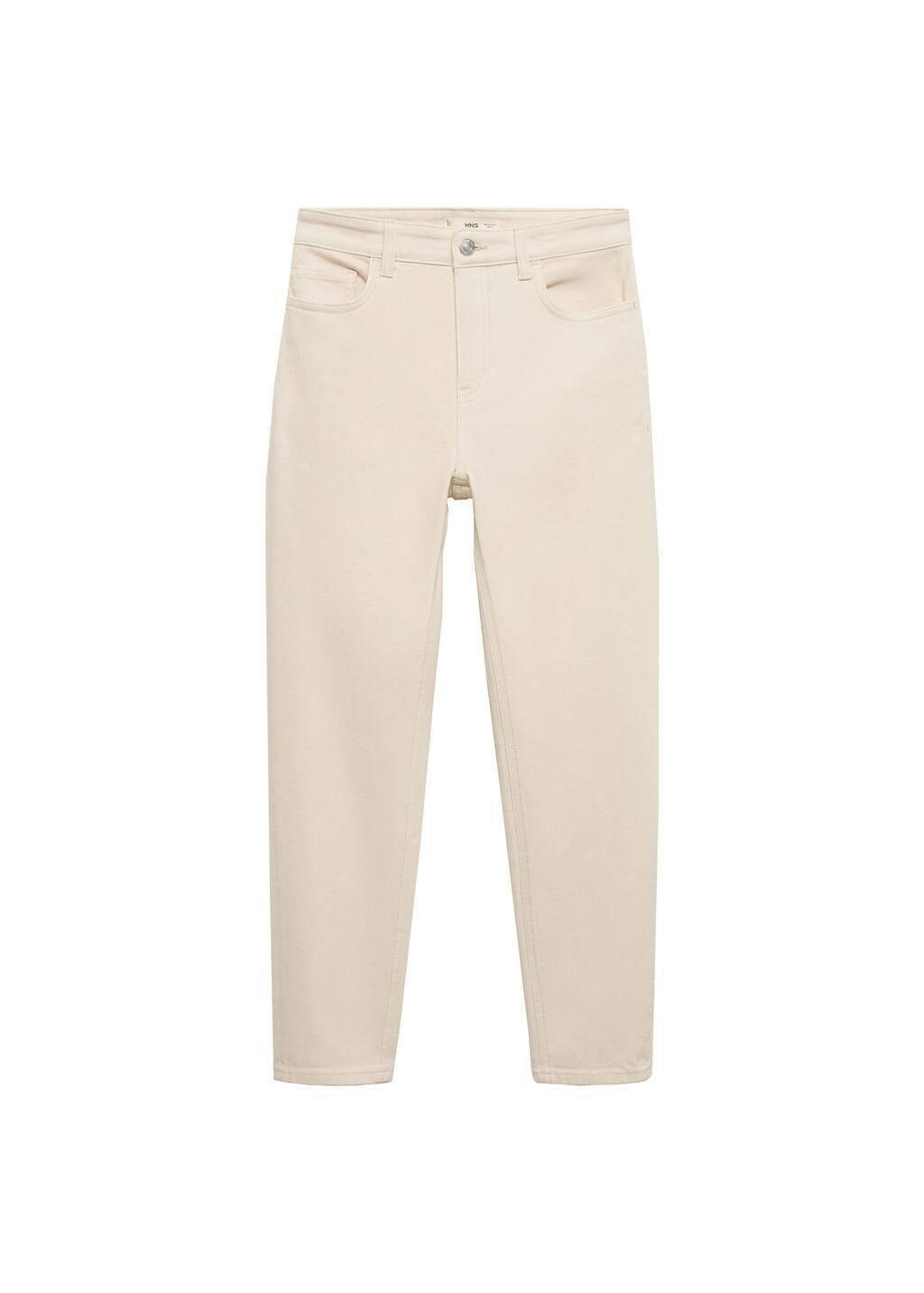 Beige Newmom Comfort High-Rise Jeans, , large image number 2