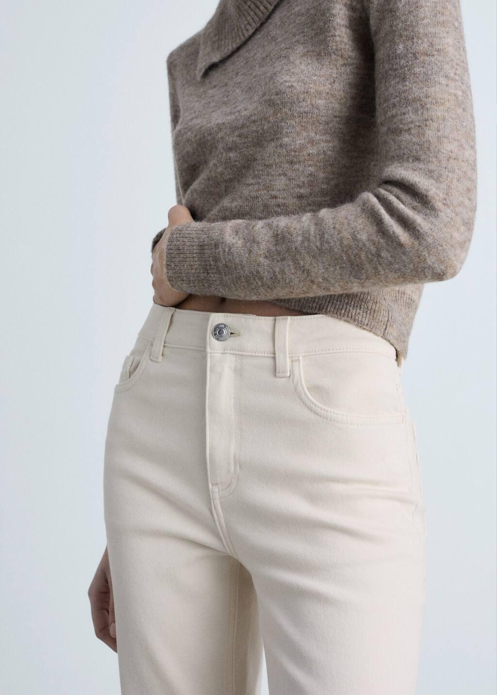 Beige Newmom Comfort High-Rise Jeans, , large image number 7