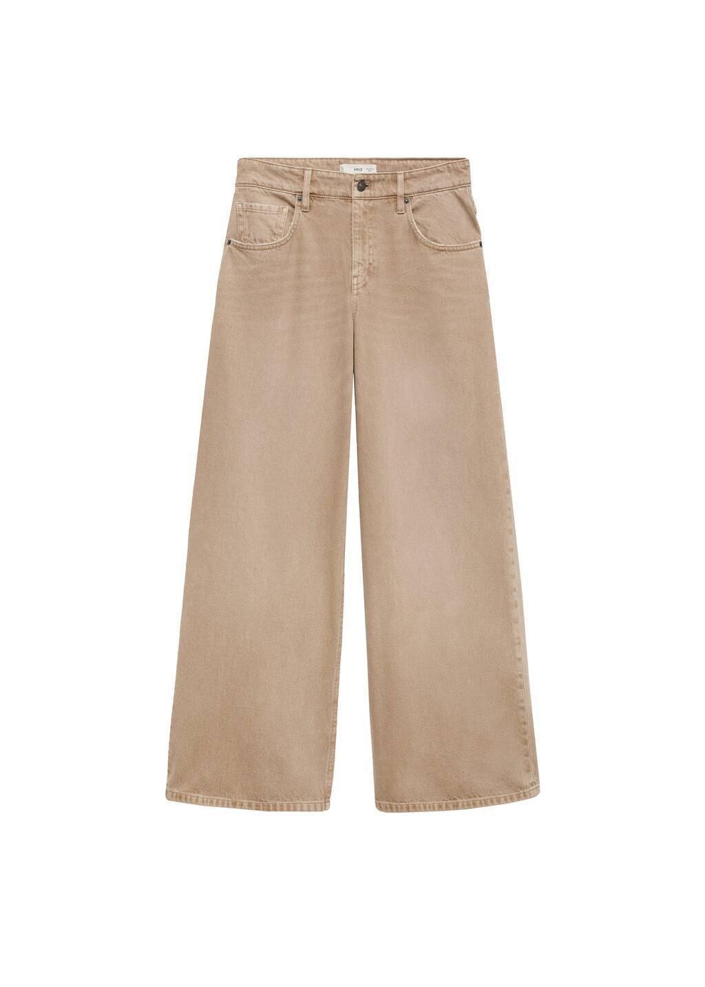 Brown Lt Pastel Low Waist Wideleg Jeans, Light Pastel Brown, large image number 2