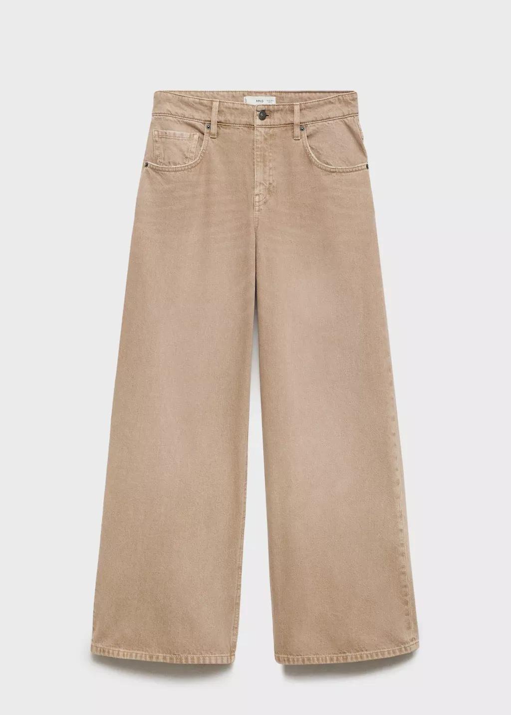 Brown Lt Pastel Low Waist Wideleg Jeans, Light Pastel Brown, large image number 4