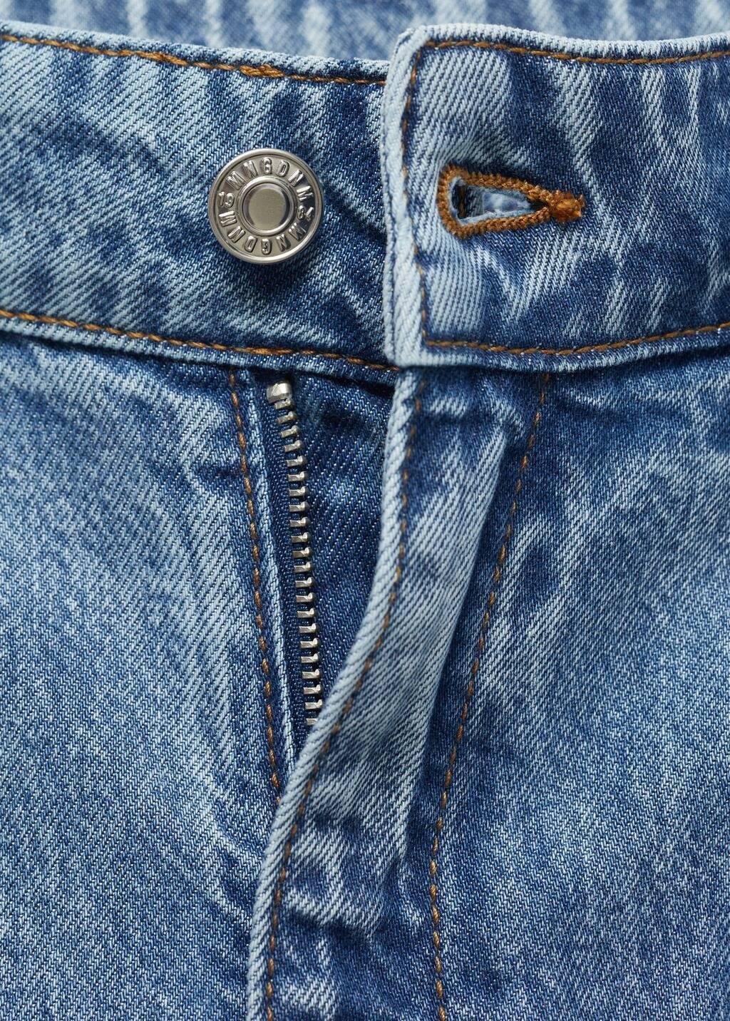 Blue Wideleg Pleated Jeans, , large image number 6