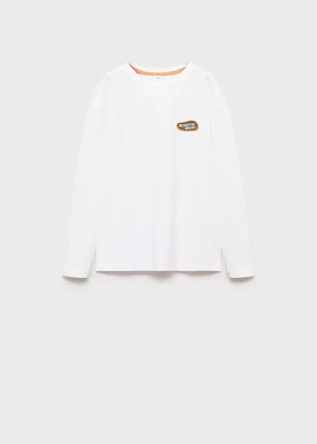 White Printed Cotton-Blend T-Shirt, Kids Boy, , large image number 5