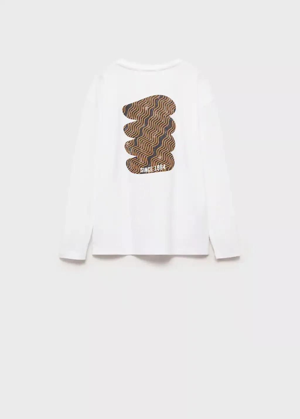 White Printed Cotton-Blend T-Shirt, Kids Boy, , large image number 6