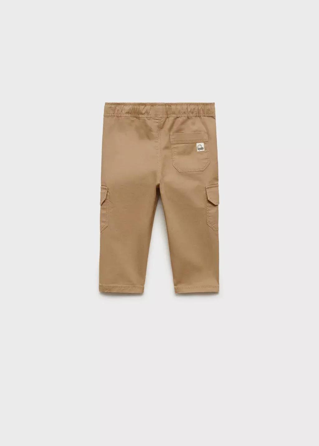 Brown Cargo Jogger Trousers, Baby Boy, , large image number 1