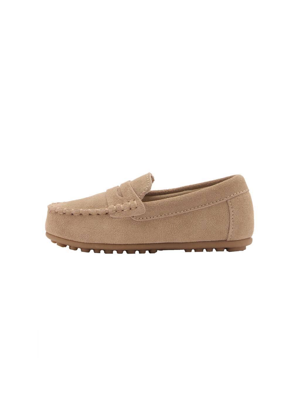 Brown Lt Pastel Suede Leather Loafers, Baby Boy, , large image number 2