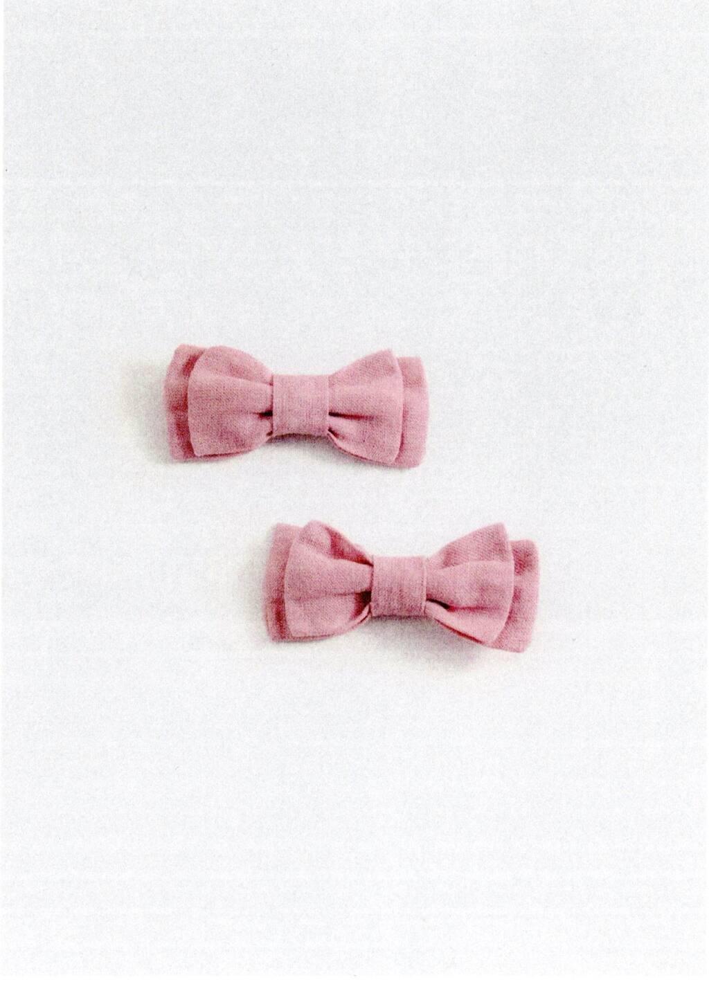 Pink 2 Pack Bow Hairclip, Kids Girls, Light-Pastel Pink, large image number 1