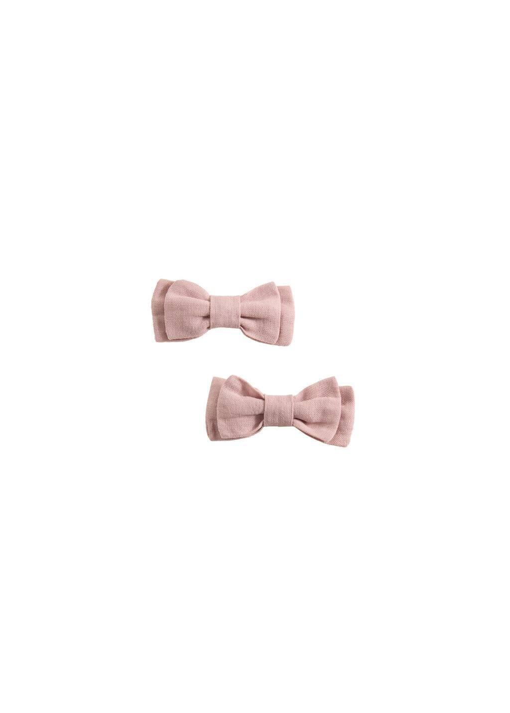 Pink 2 Pack Bow Hairclip, Kids Girls, Light-Pastel Pink, large image number 2