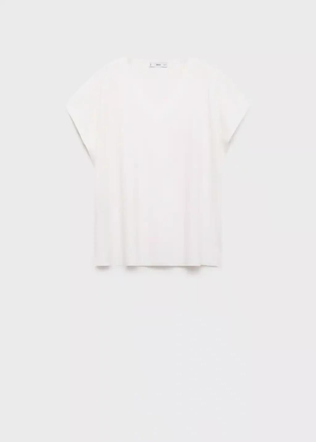 White V-Neck Knit Top, , large image number 4