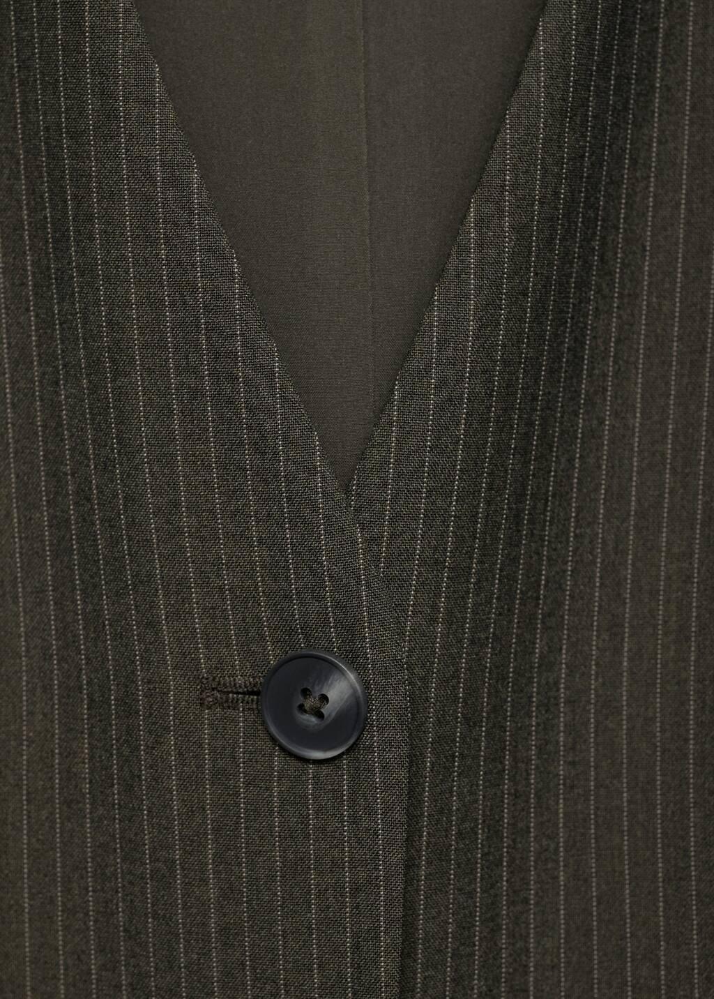 Green Pinstripe Jumpsuit With Belt, , large image number 7
