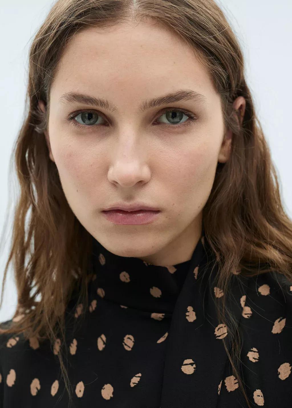 Black Polka Dot Blouse, , large image number 1