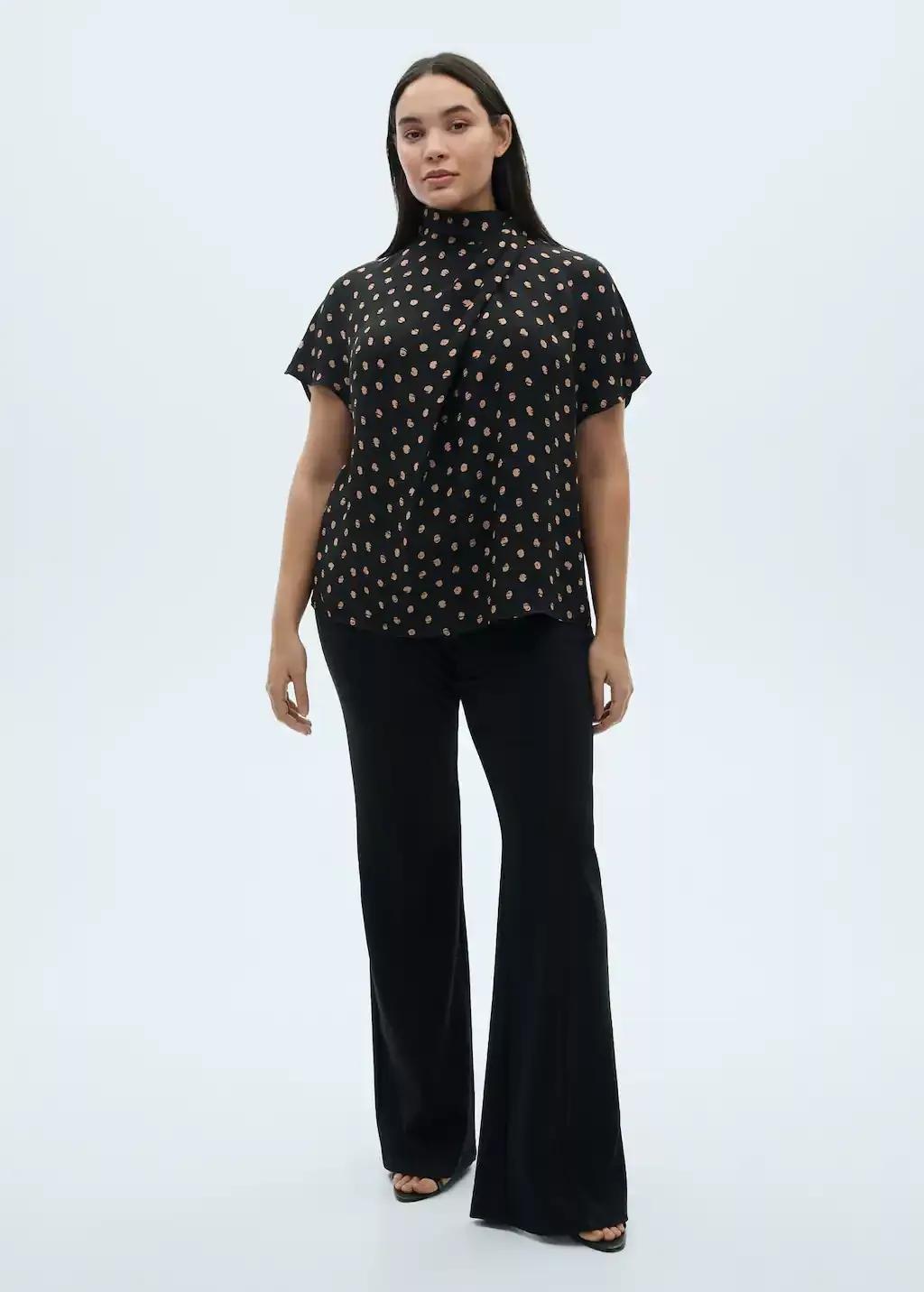 Black Polka Dot Blouse, , large image number 5
