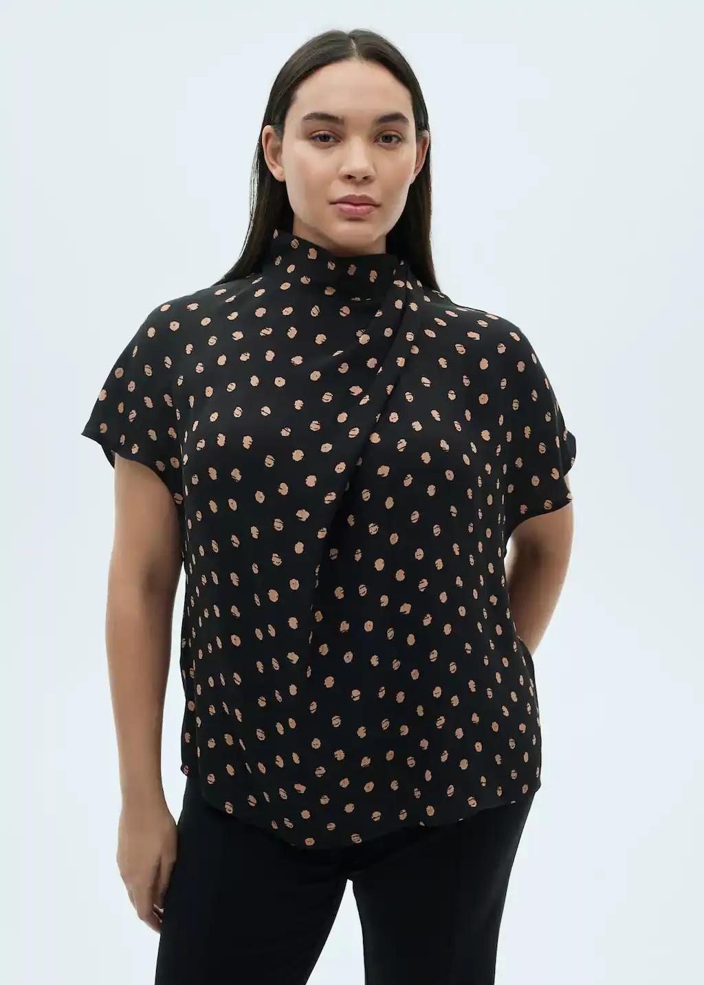 Black Polka Dot Blouse, , large image number 8
